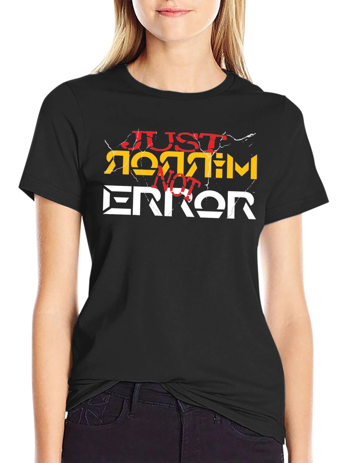 Just Not Sorry Error Black T-Shirt