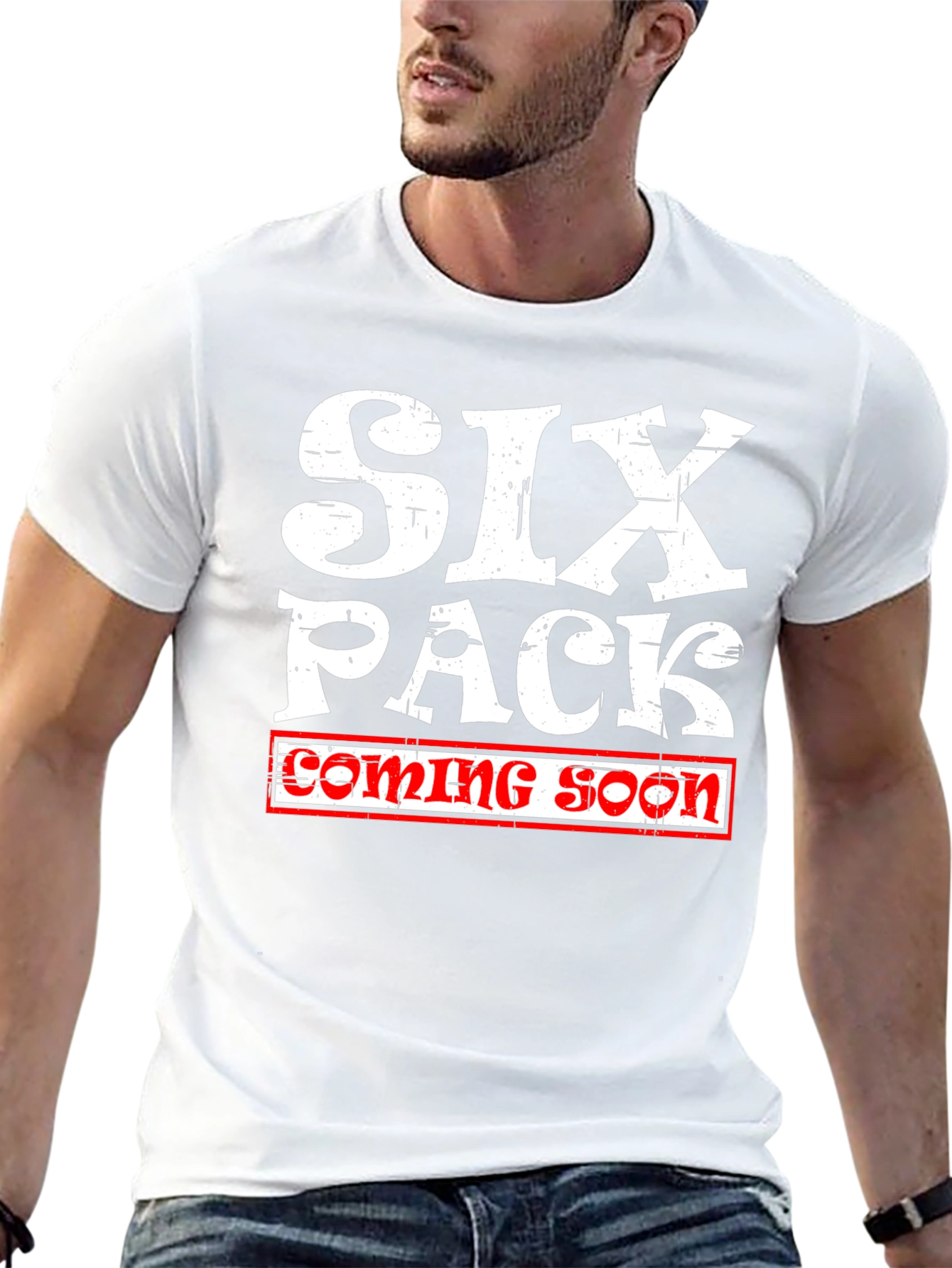 Six Pack Coming Soon Mens T-Shirt