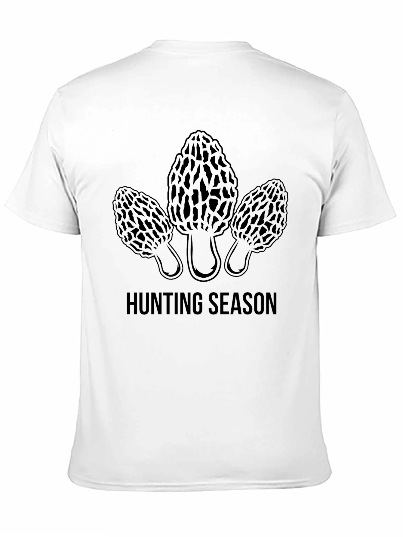 Morel Mushroom Hunting Season Black T-Shirt