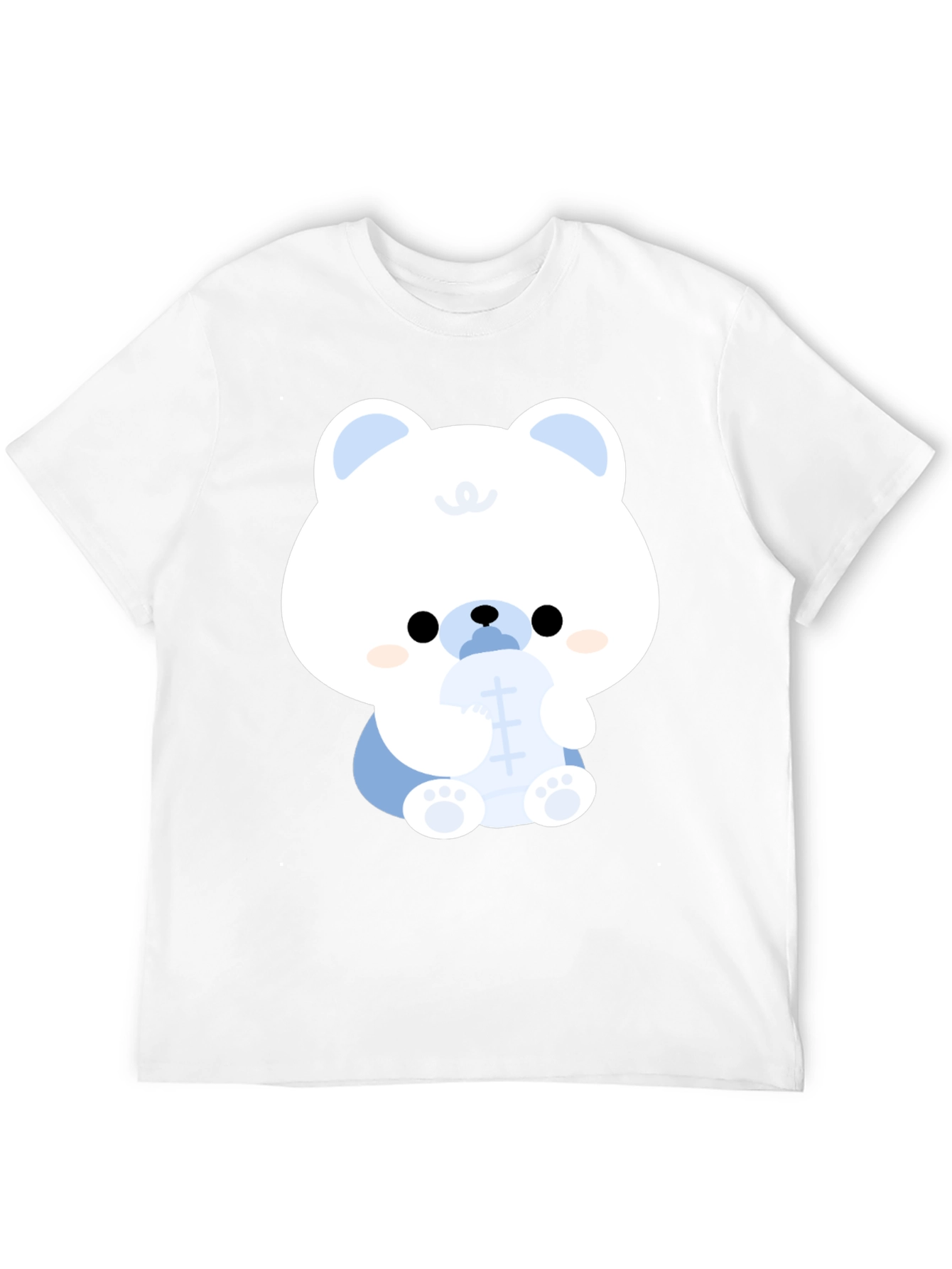 Cute Cartoon Bear Black T-Shirt