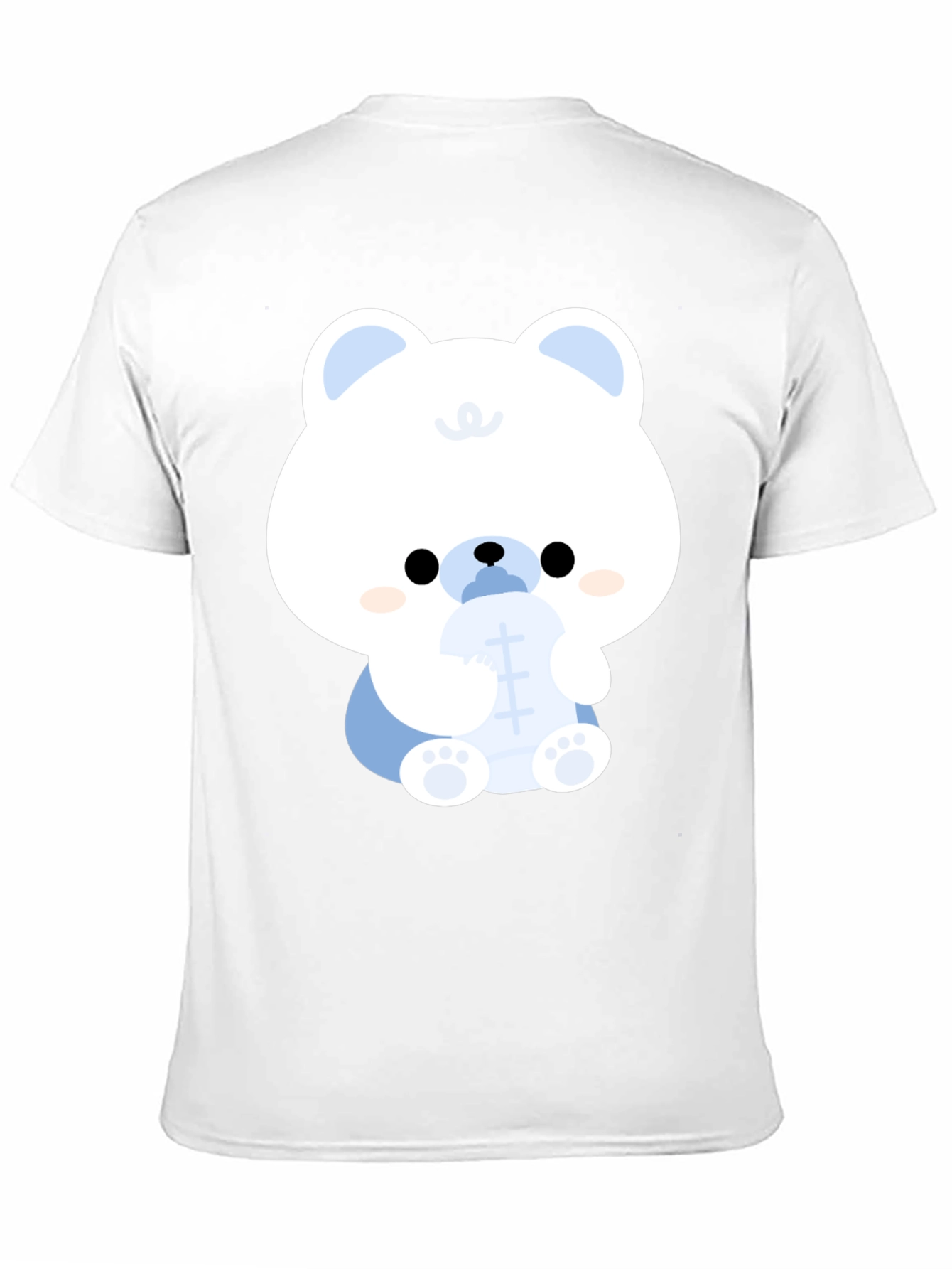 Cute Cartoon Bear Black T-Shirt