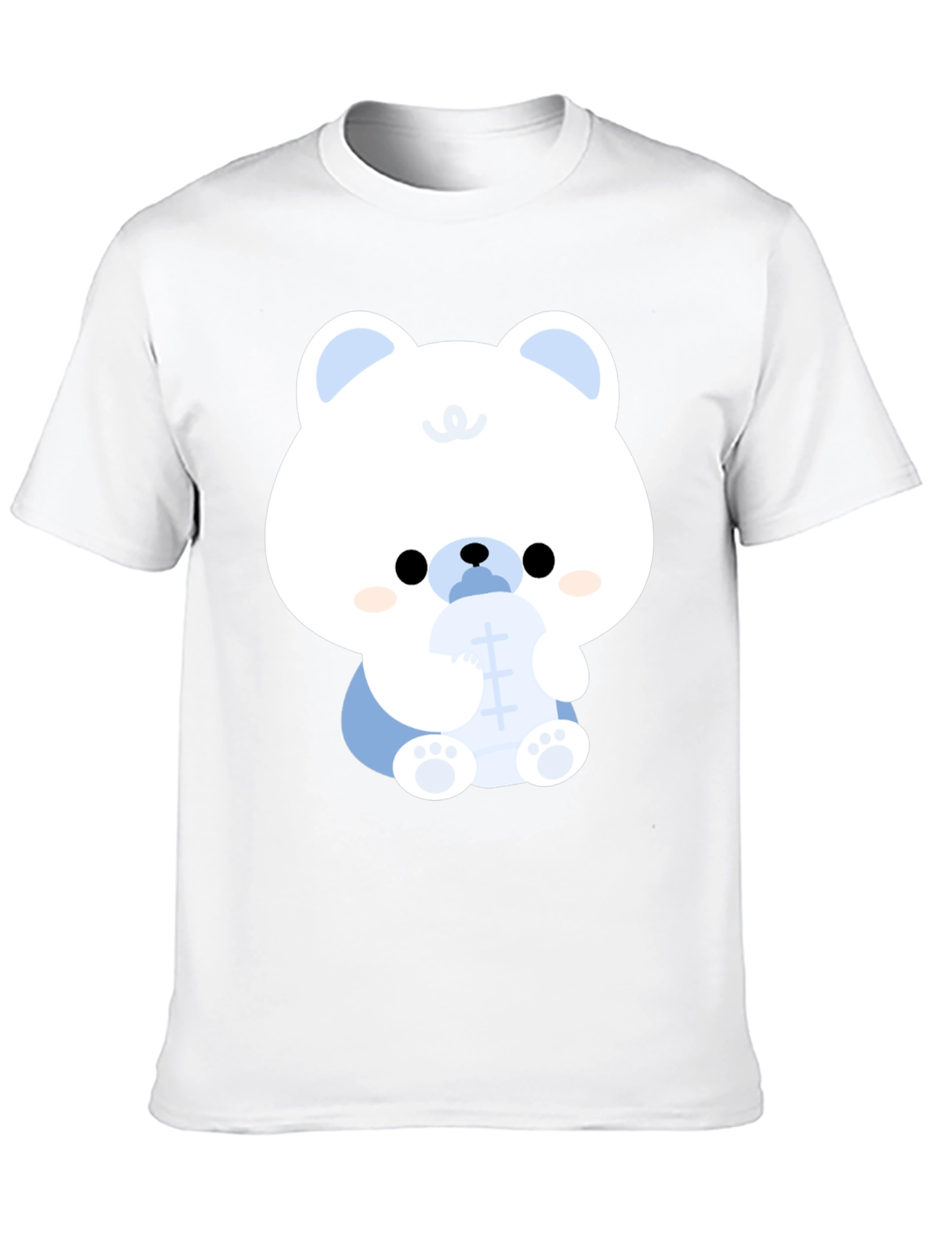 Cute Cartoon Bear Black T-Shirt