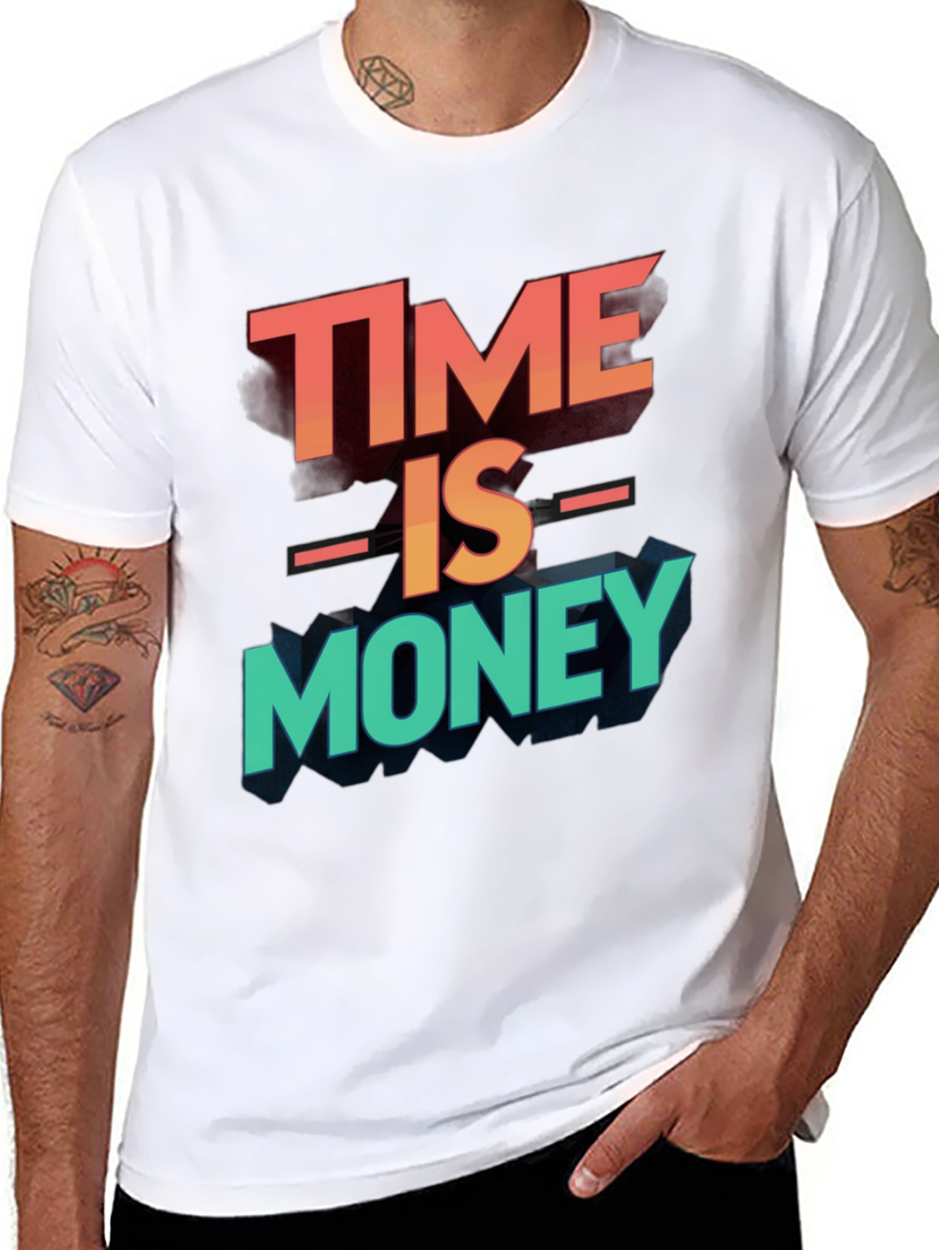 Time is Money Graphic Tee - Black