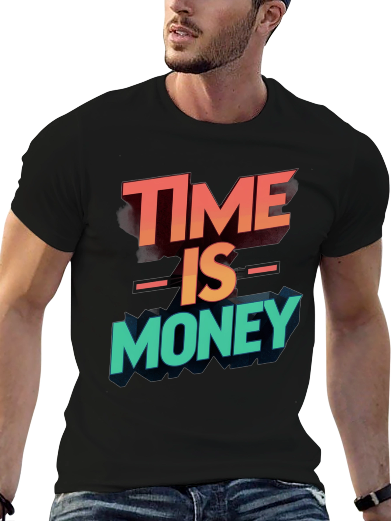 Time is Money Graphic Tee - Black