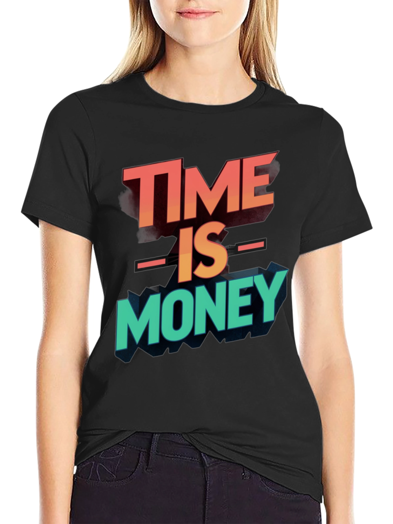 Time is Money Graphic Tee - Black