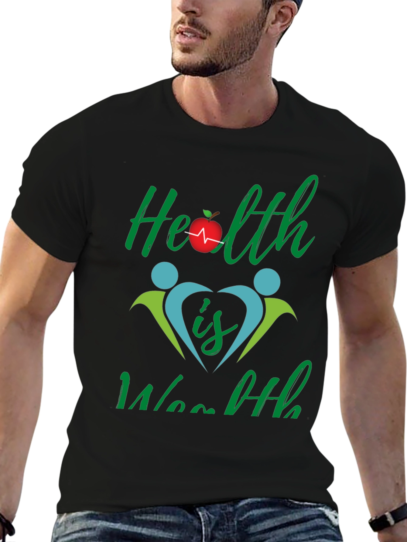 Health is Wealth Graphic T-Shirt