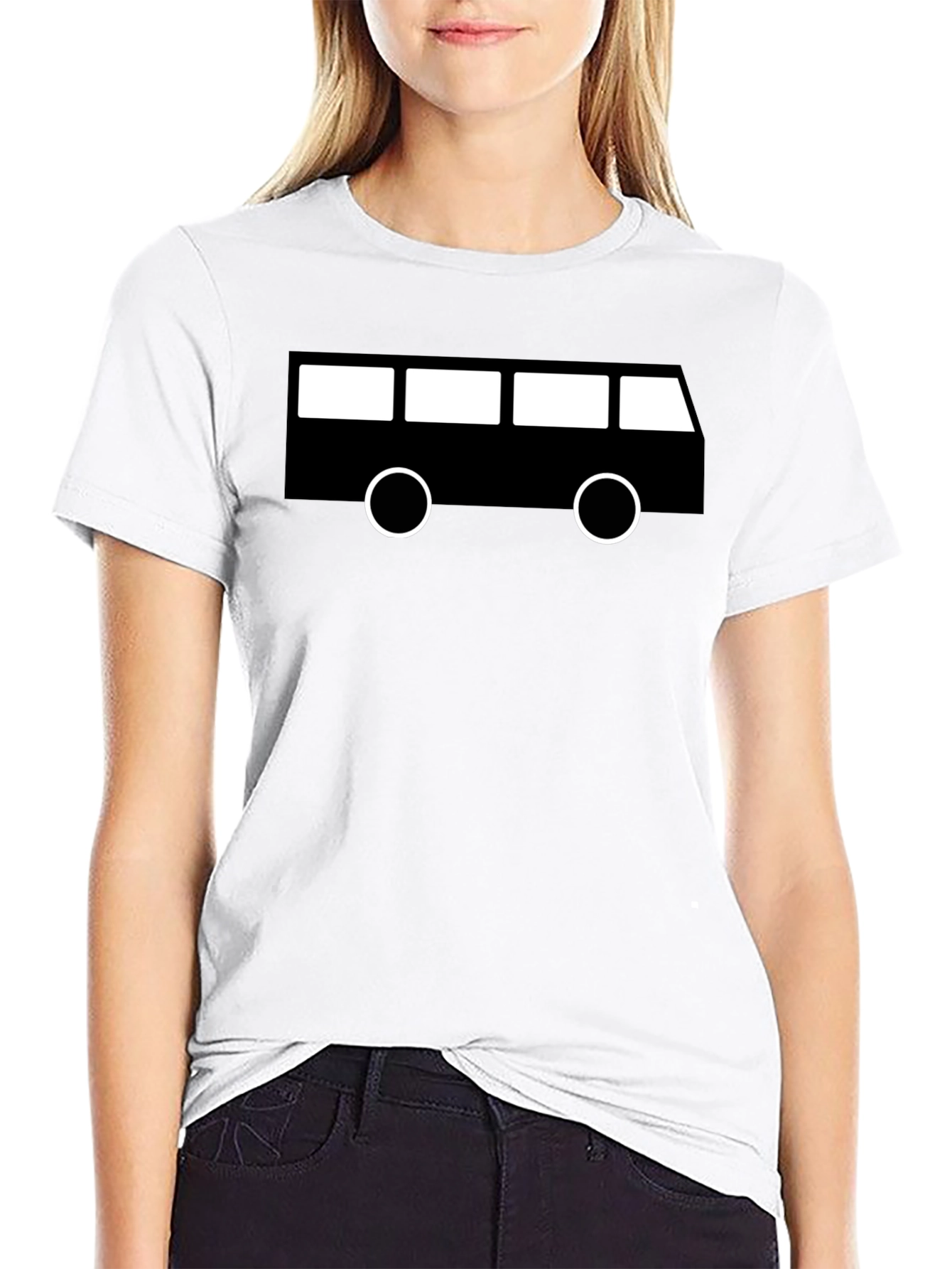 Retro Bus Graphic Tee - Black