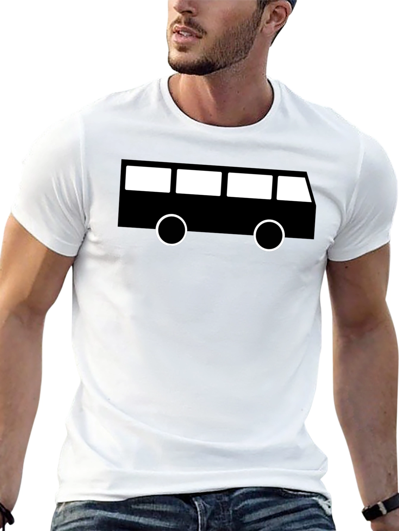 Retro Bus Graphic Tee - Black