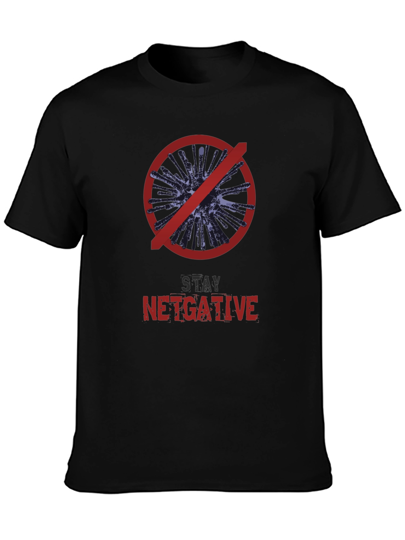 Stay Netgative Black Graphic Tee