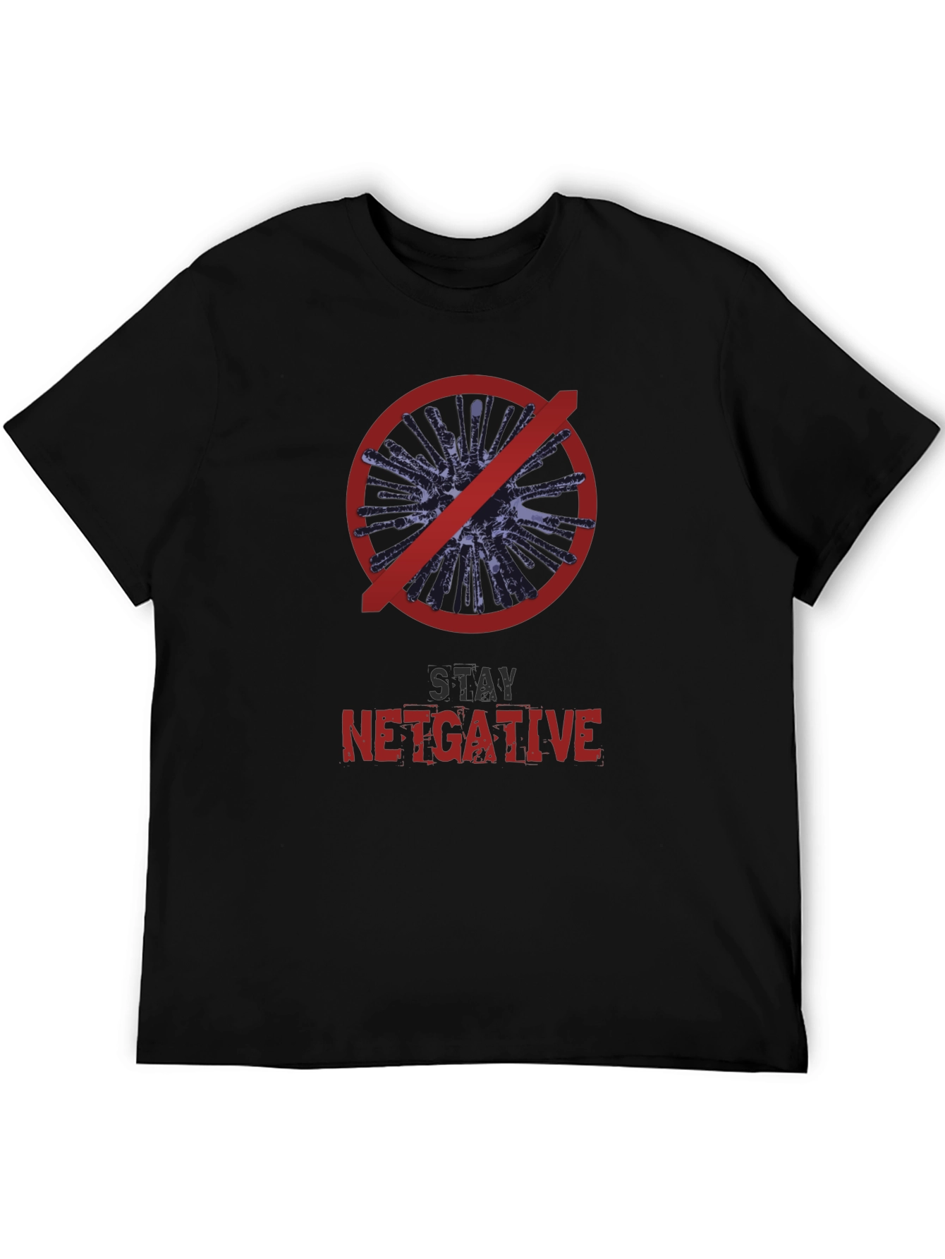 Stay Netgative Black Graphic Tee