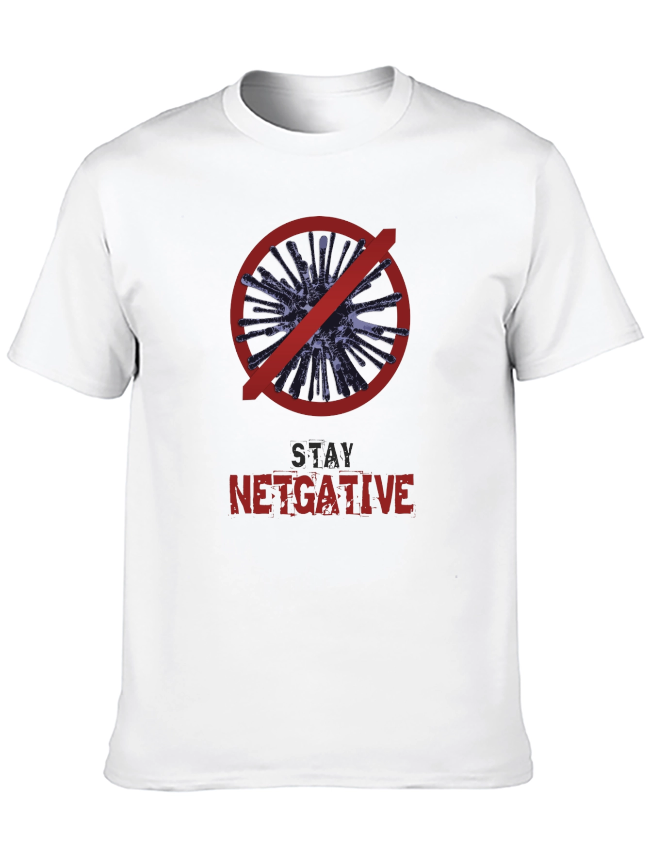 Stay Netgative Black Graphic Tee
