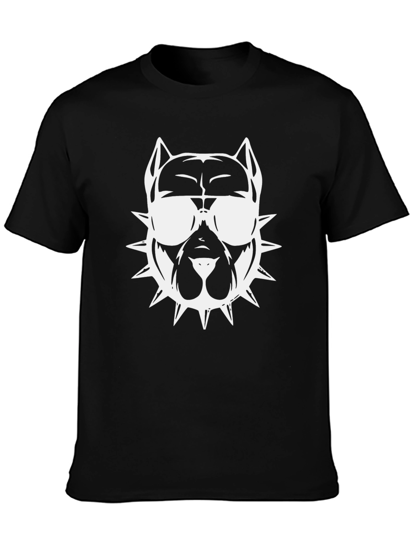 Cool Dog Graphic Tee - Black Cotton T-Shirt