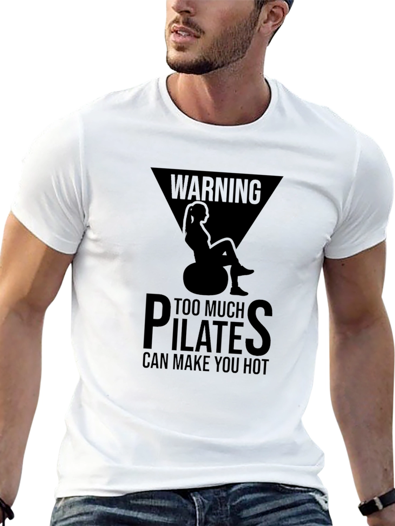 Warning Pilates Hot T-Shirt - Unisex Graphic Tee