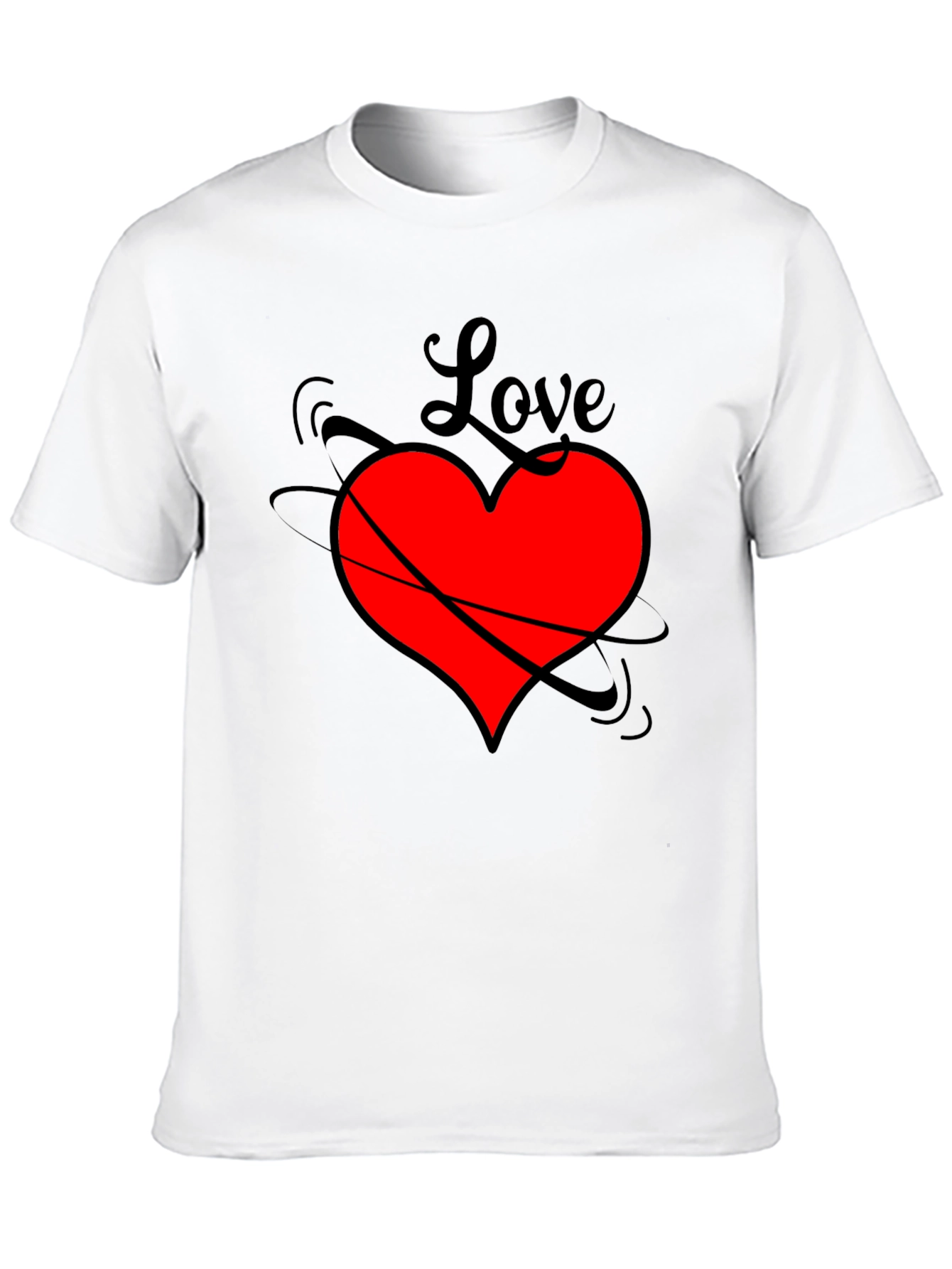 Love Heart Black T-Shirt - Stylish Graphic Tee