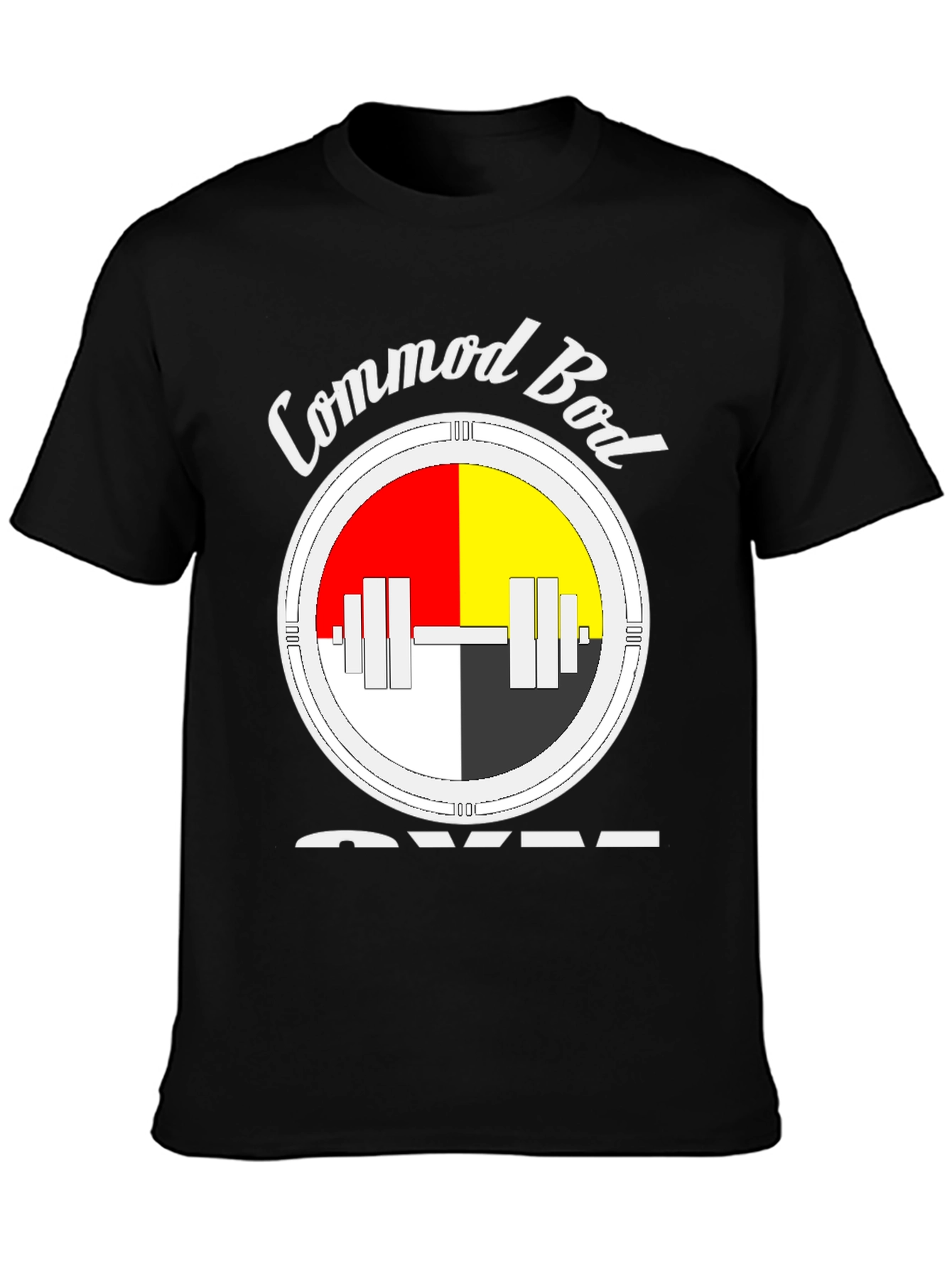 Commod Bod Gym Black Graphic T-Shirt