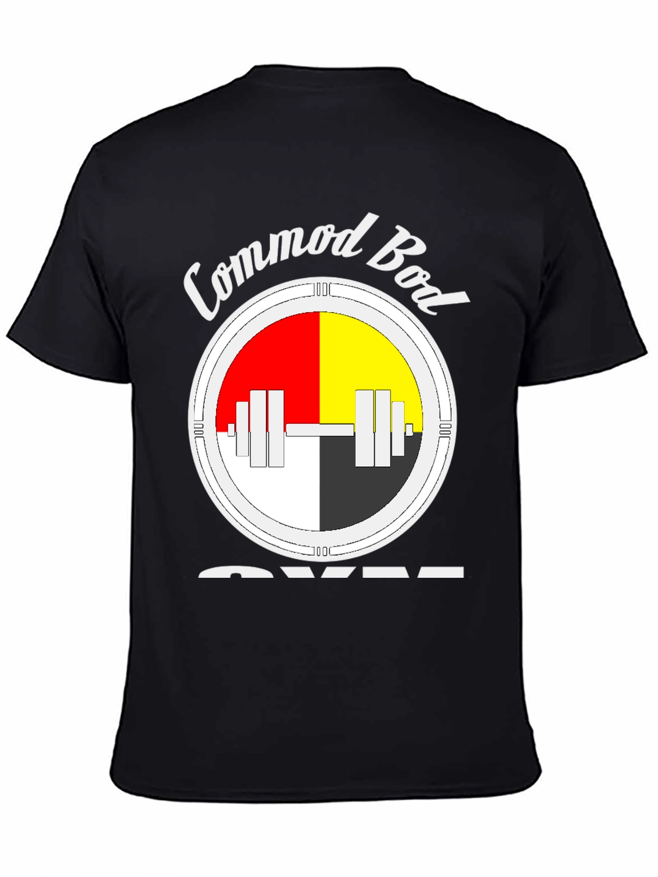 Commod Bod Gym Black Graphic T-Shirt