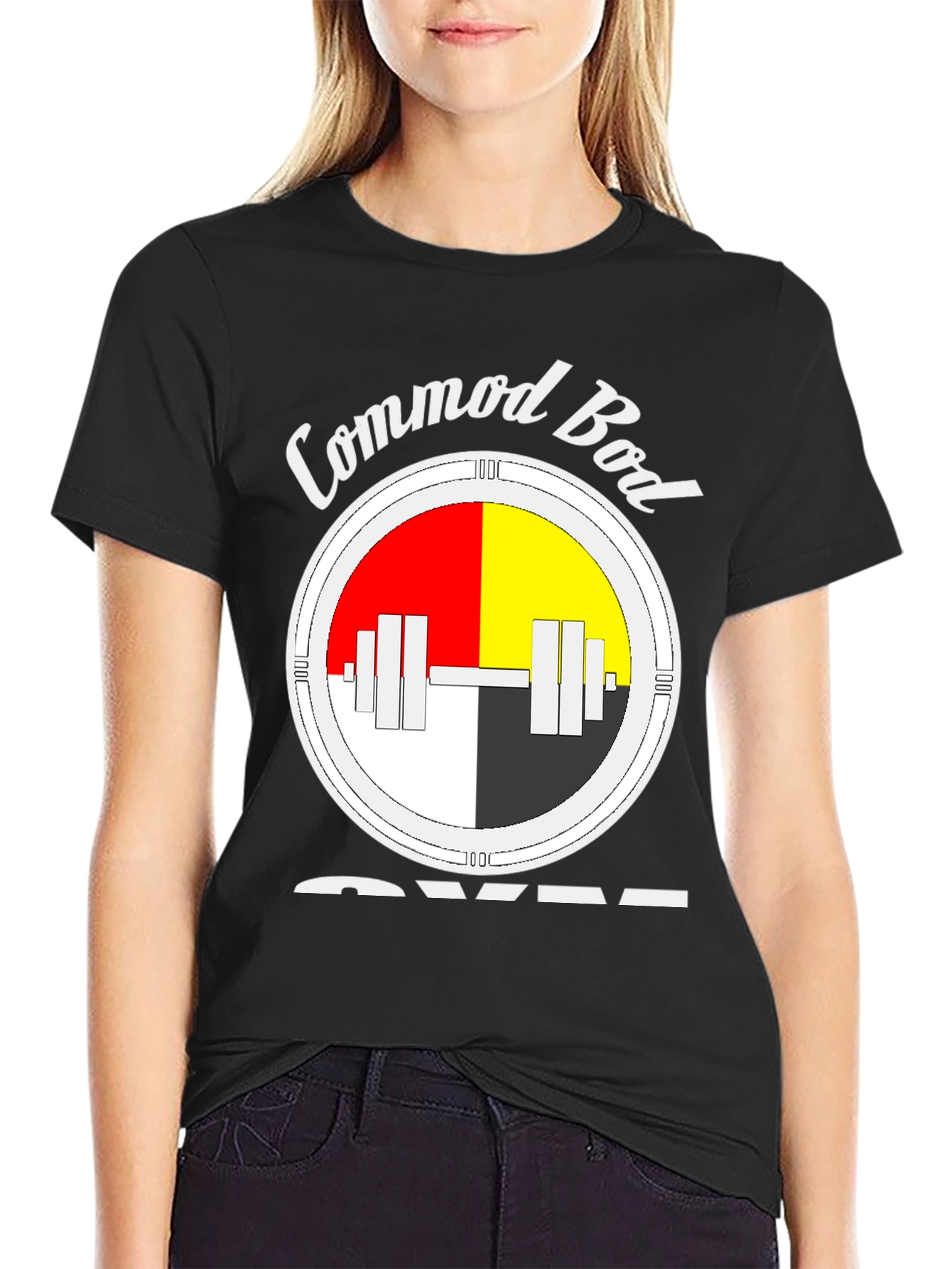 Commod Bod Gym Black Graphic T-Shirt
