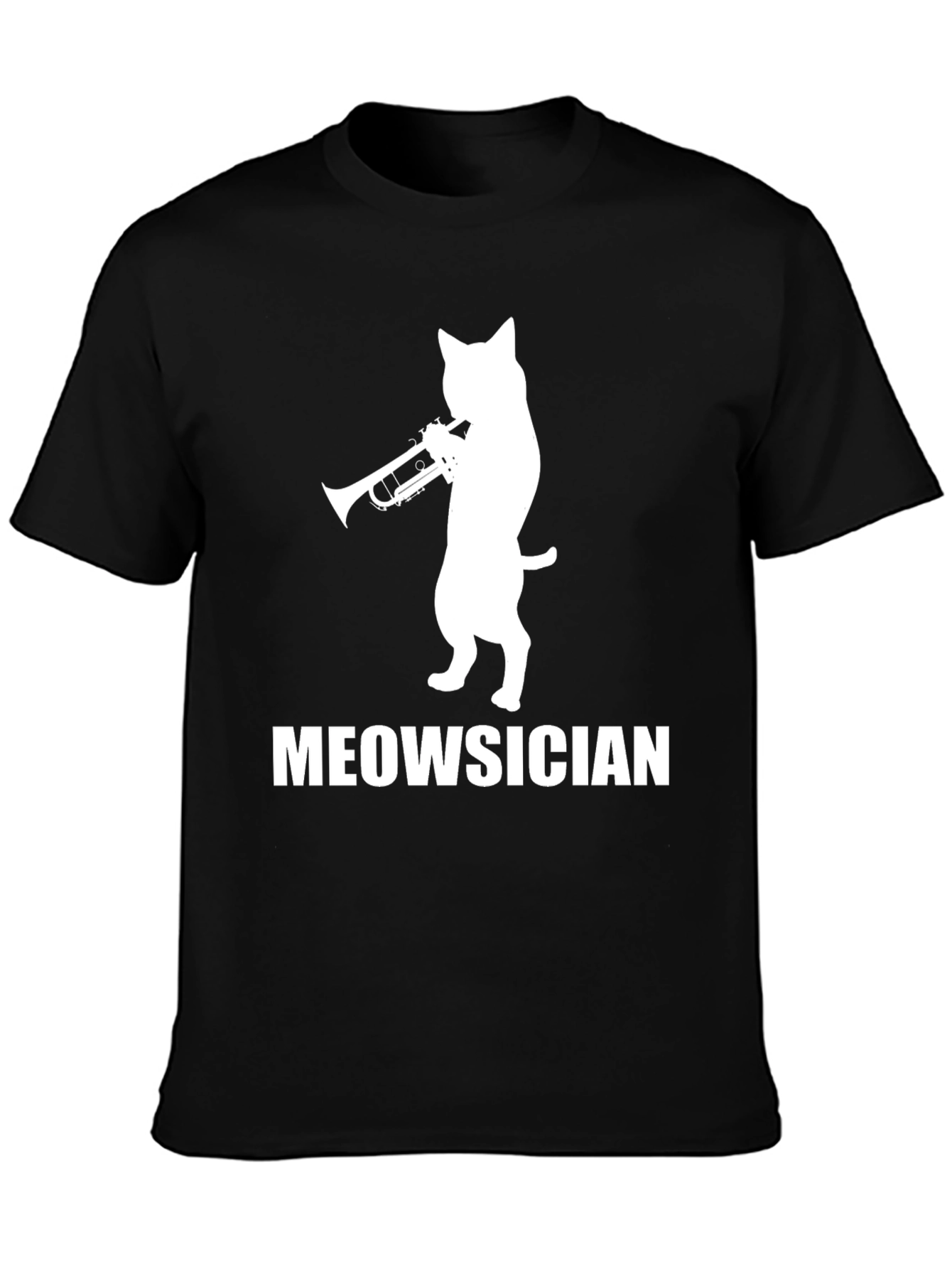 Meowsician Cat Trumpet Player T-Shirt