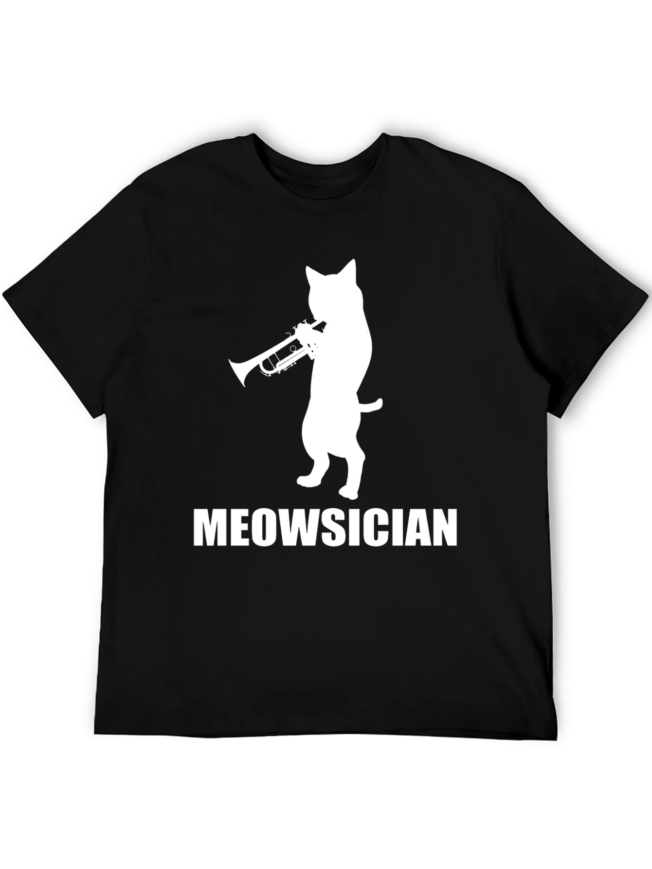 Meowsician Cat Trumpet Player T-Shirt