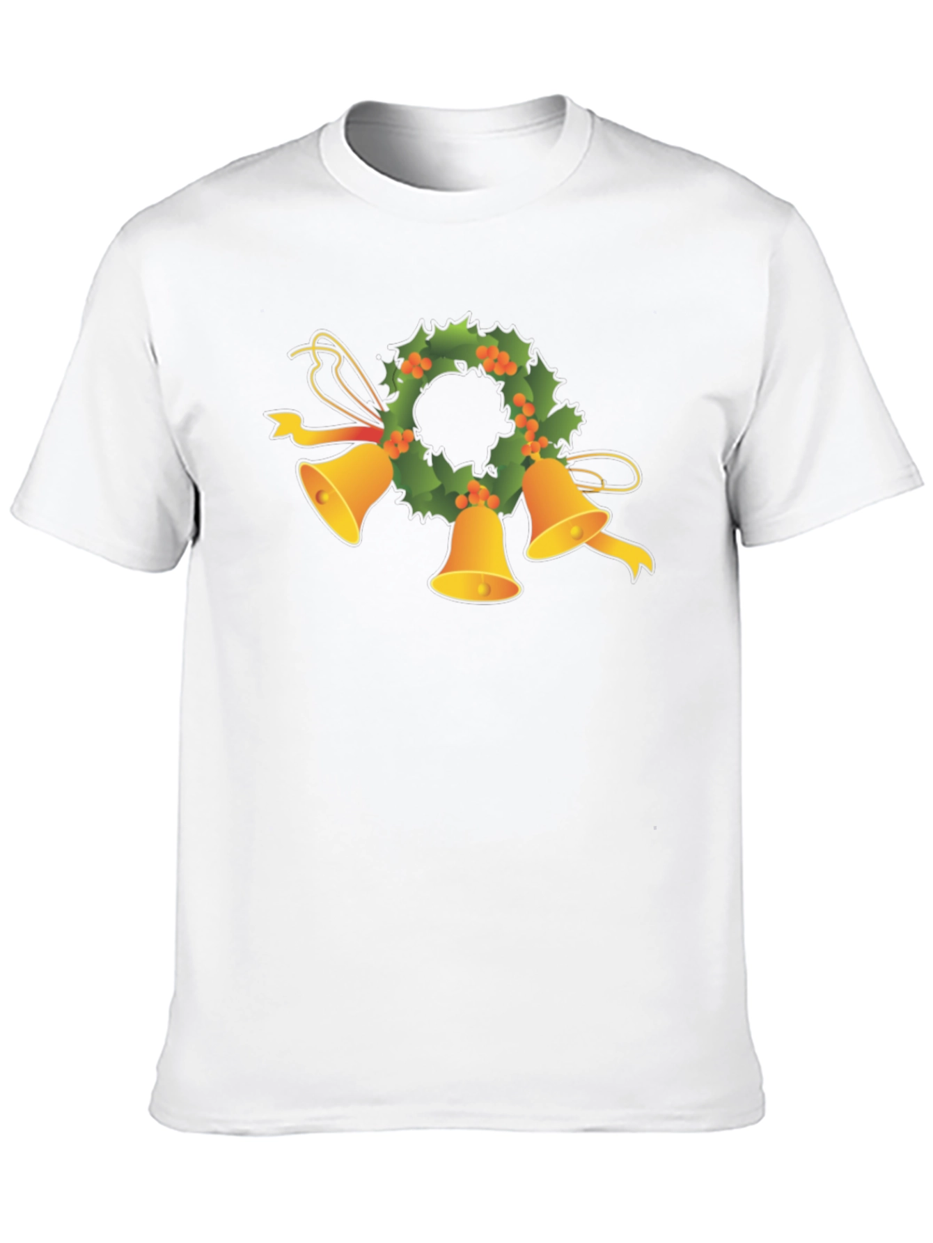 Festive Holiday Bells Wreath Tee