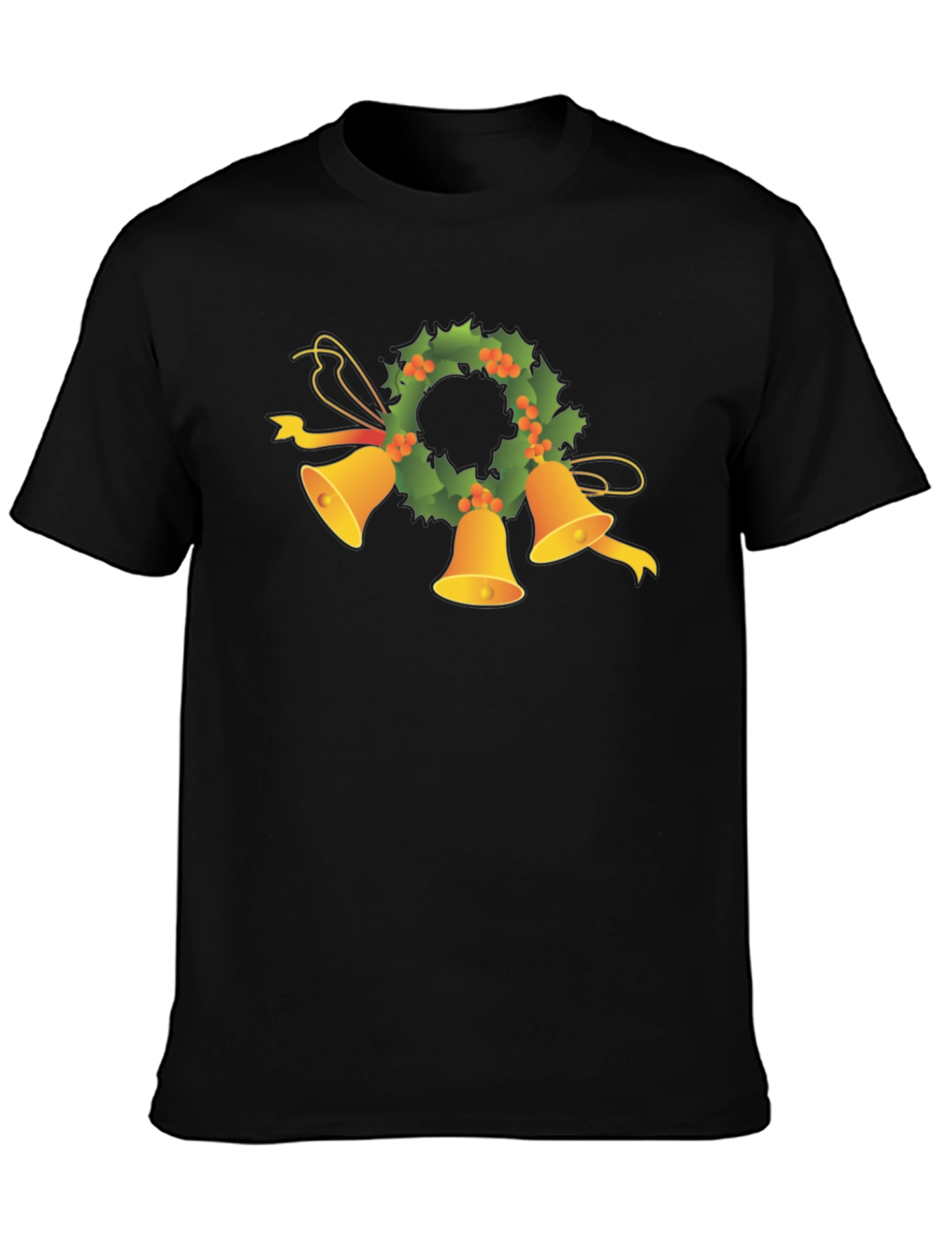 Festive Holiday Bells Wreath Tee