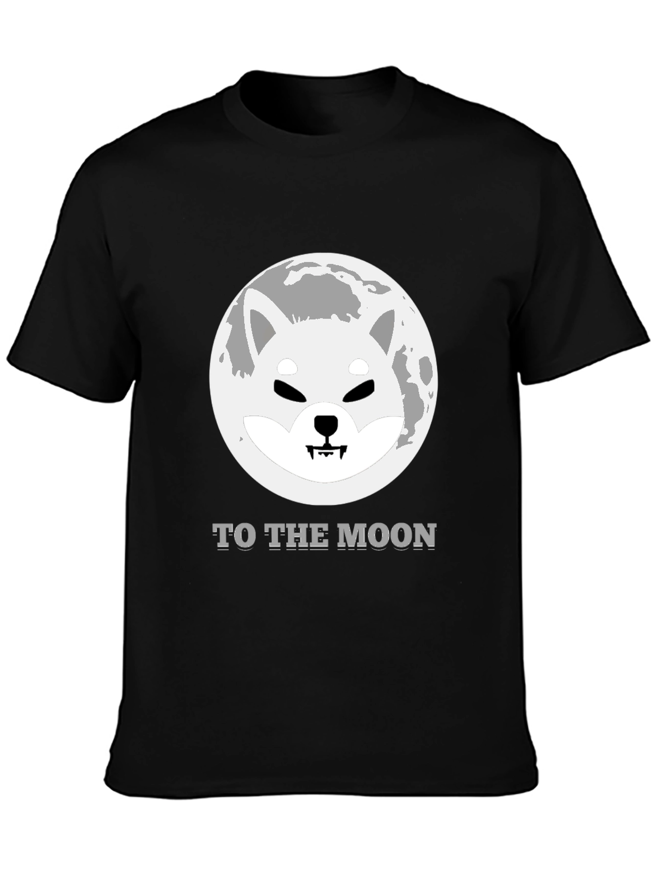 Shiba Inu To The Moon Black T-Shirt