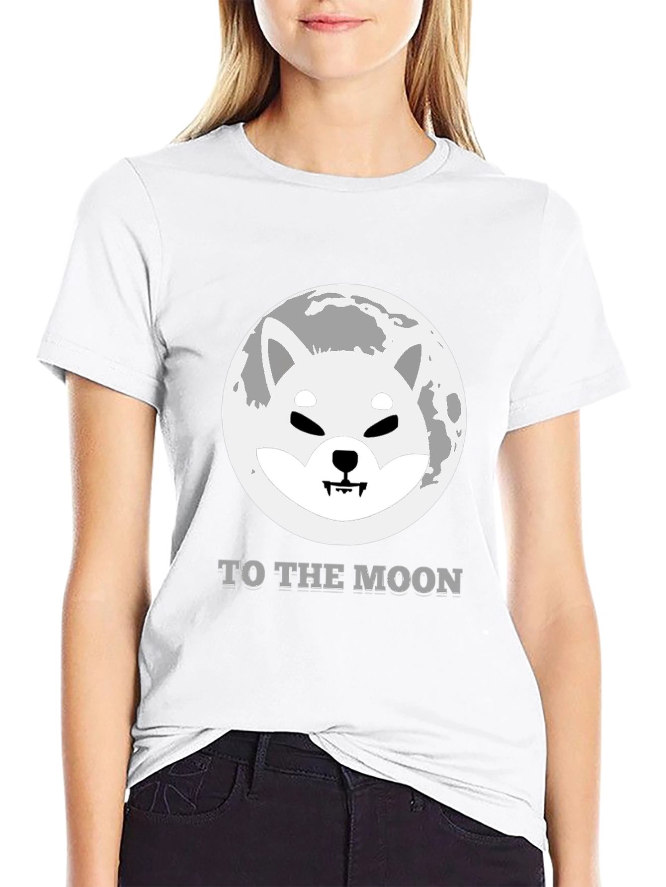 Shiba Inu To The Moon Black T-Shirt
