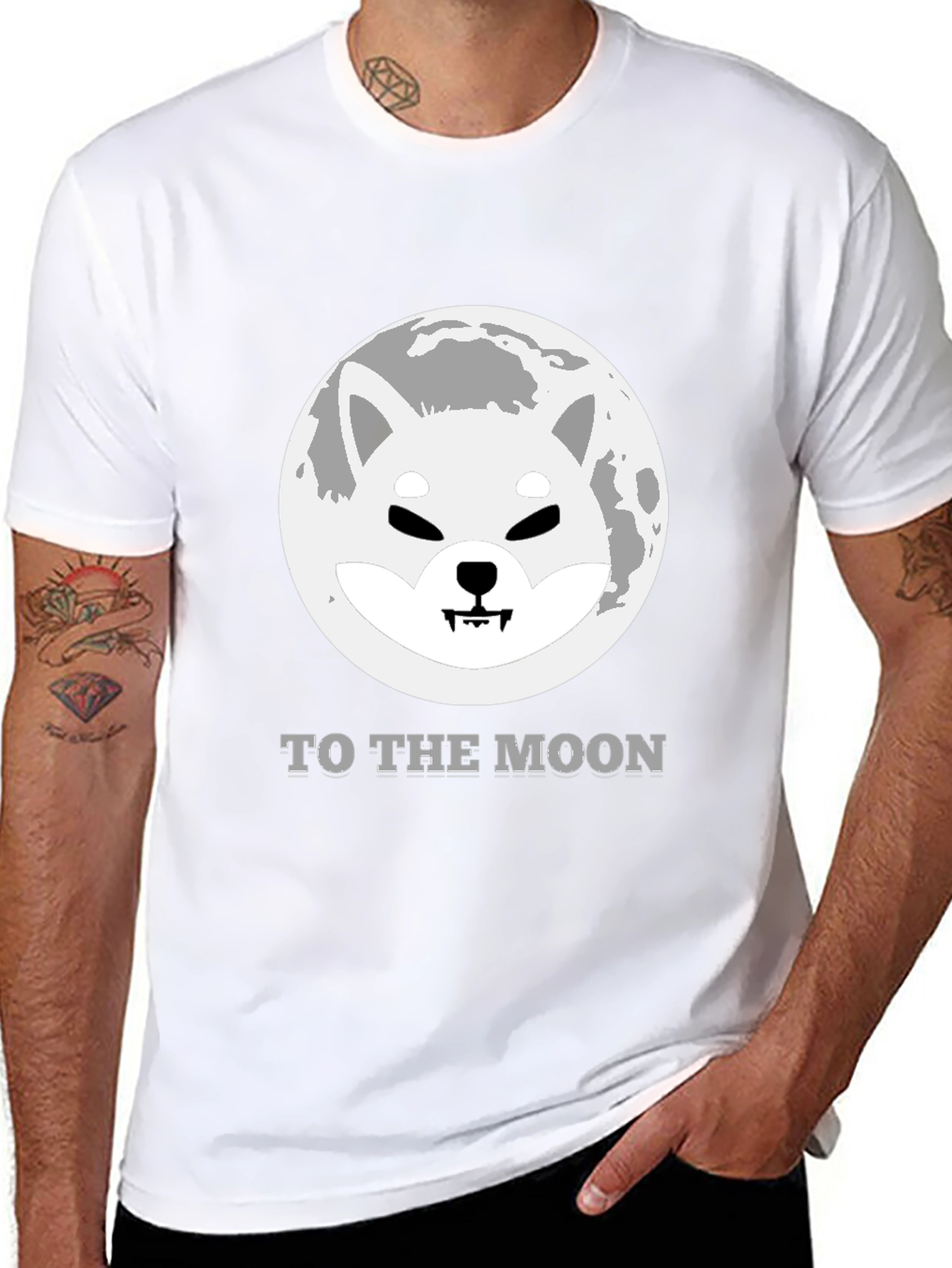 Shiba Inu To The Moon Black T-Shirt
