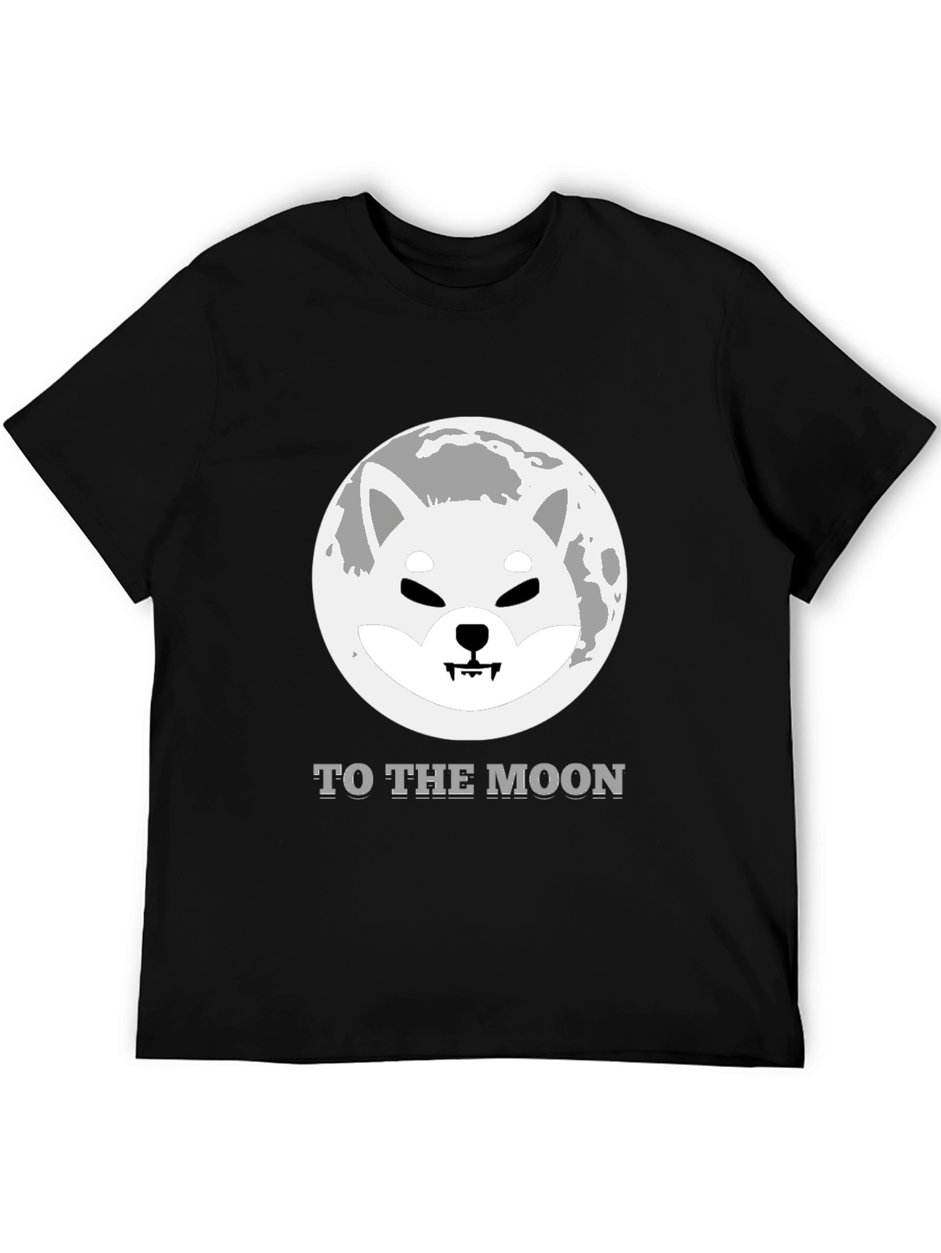Shiba Inu To The Moon Black T-Shirt