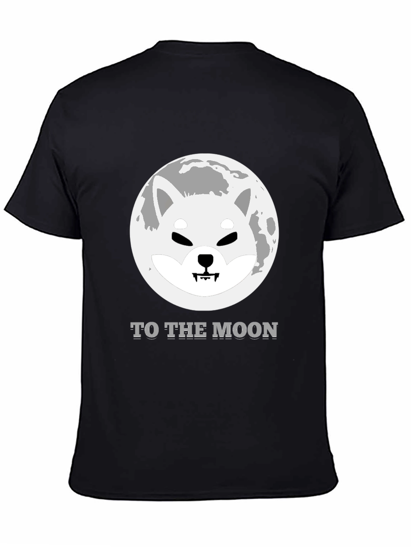 Shiba Inu To The Moon Black T-Shirt