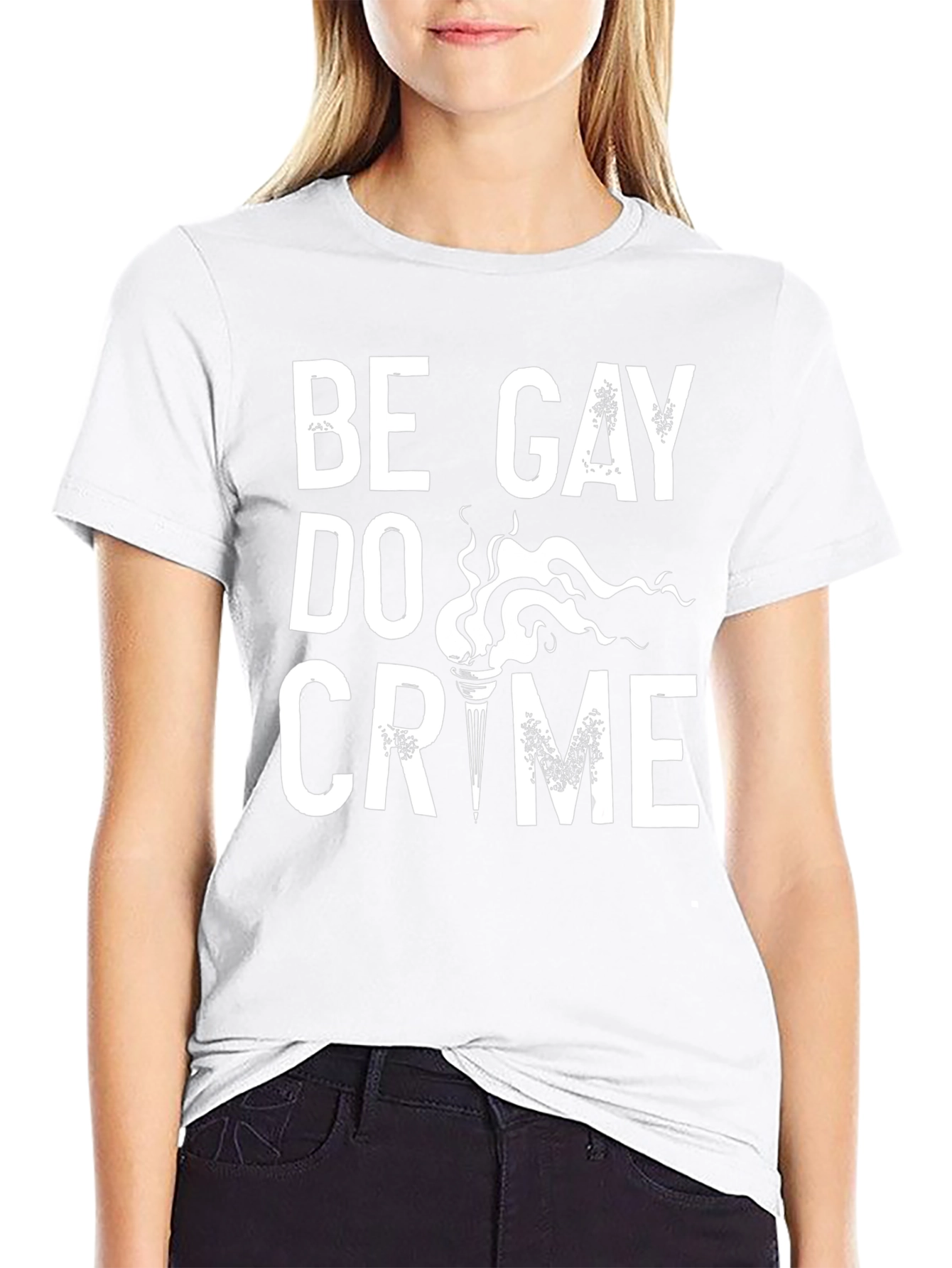 Be Gay Do Crime Black Graphic Tee