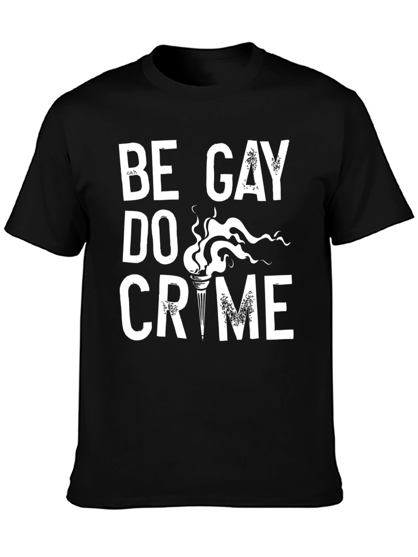 Be Gay Do Crime Black Graphic Tee