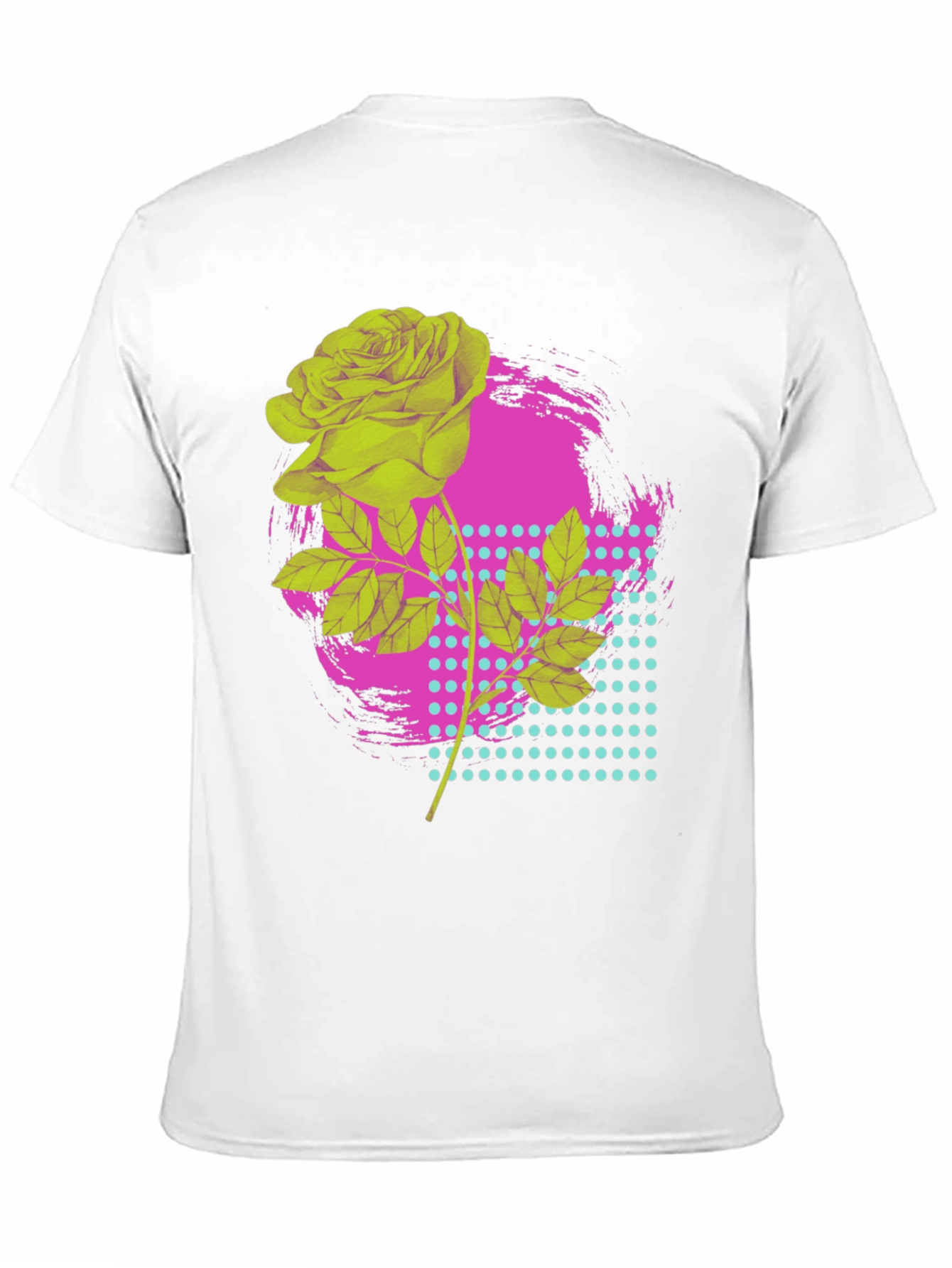 Rose Graphic T-Shirt - Bold Neon Design