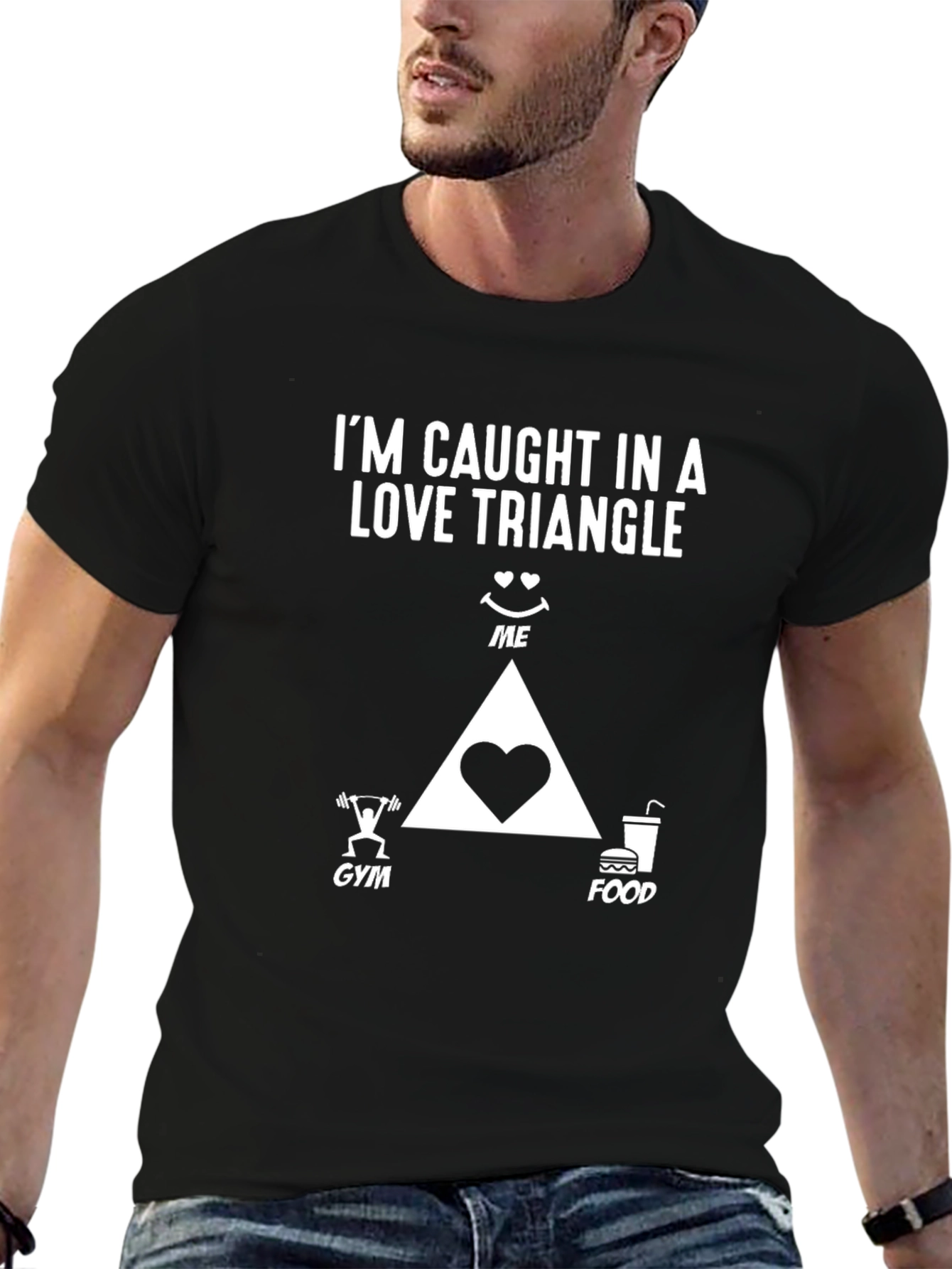 Love Triangle Gym Food T-Shirt