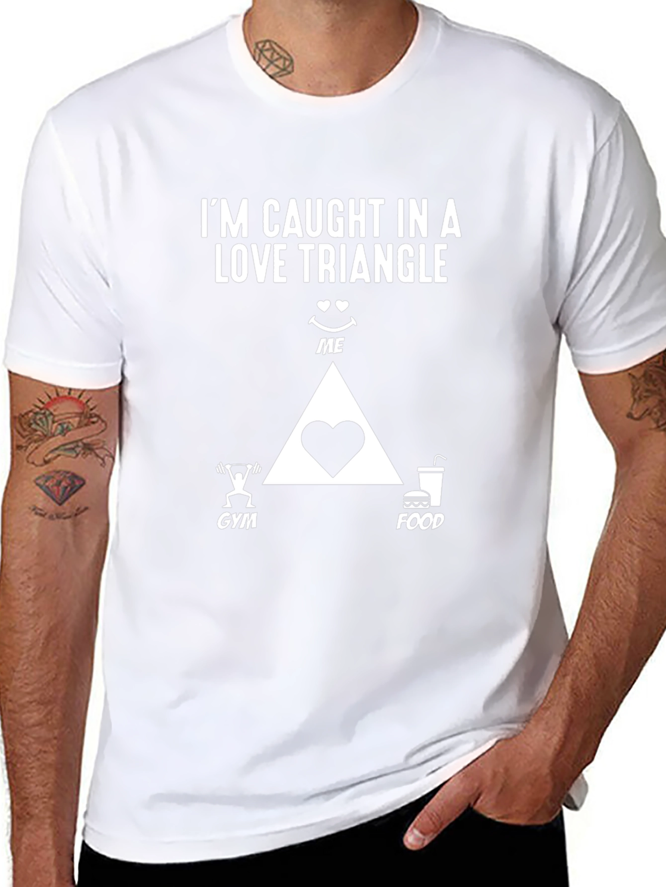 Love Triangle Gym Food T-Shirt