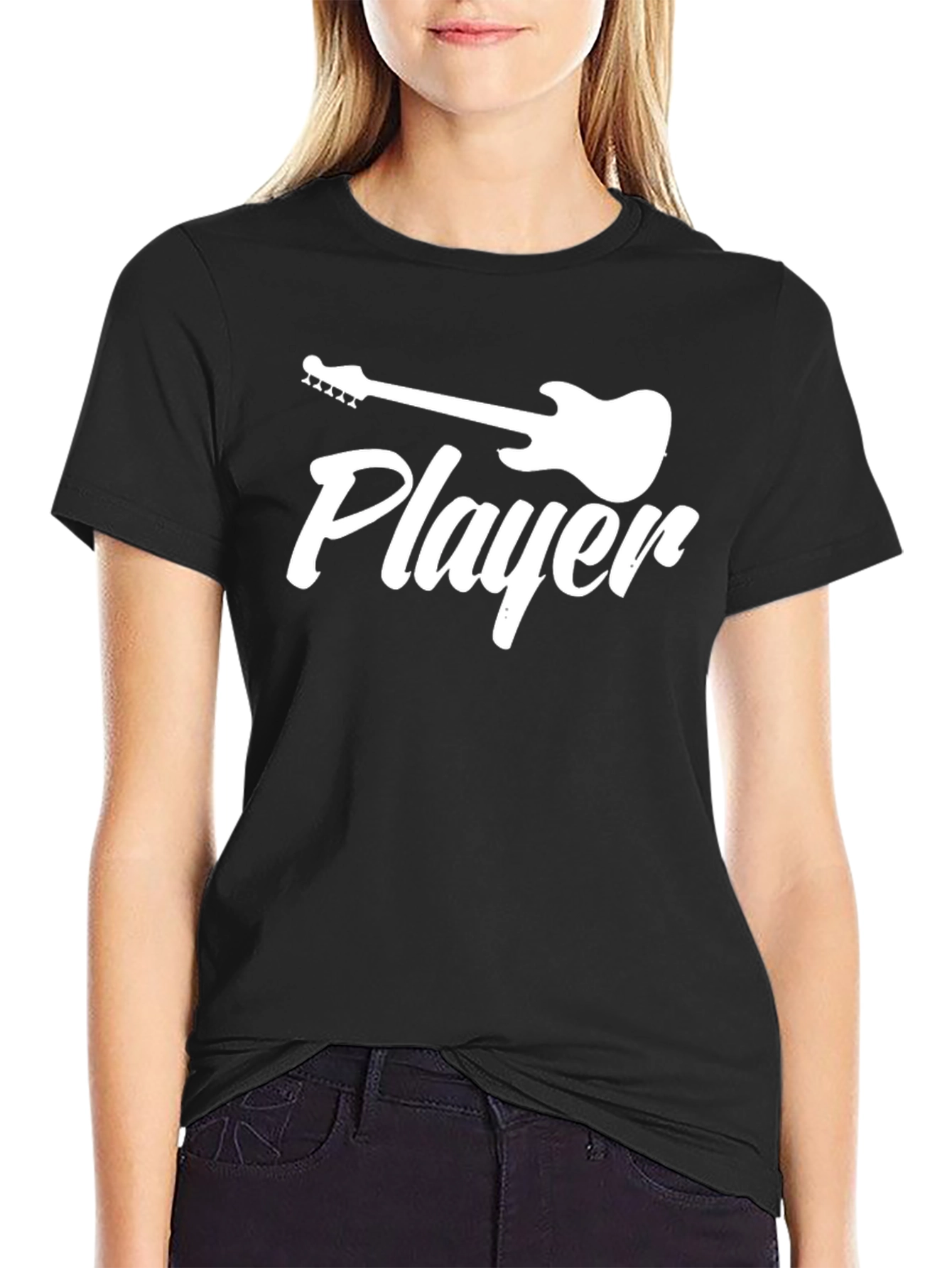 Guitar Player Black T-Shirt