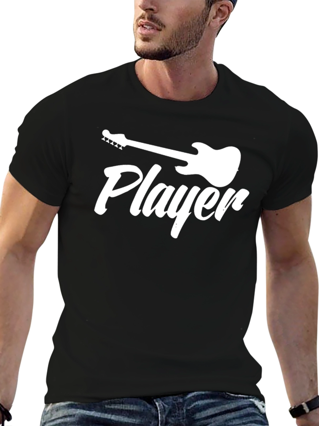 Guitar Player Black T-Shirt