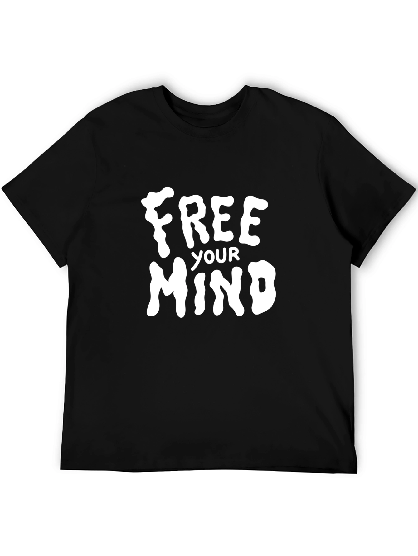 Free Your Mind Graphic Tee - Black Cotton T-Shirt