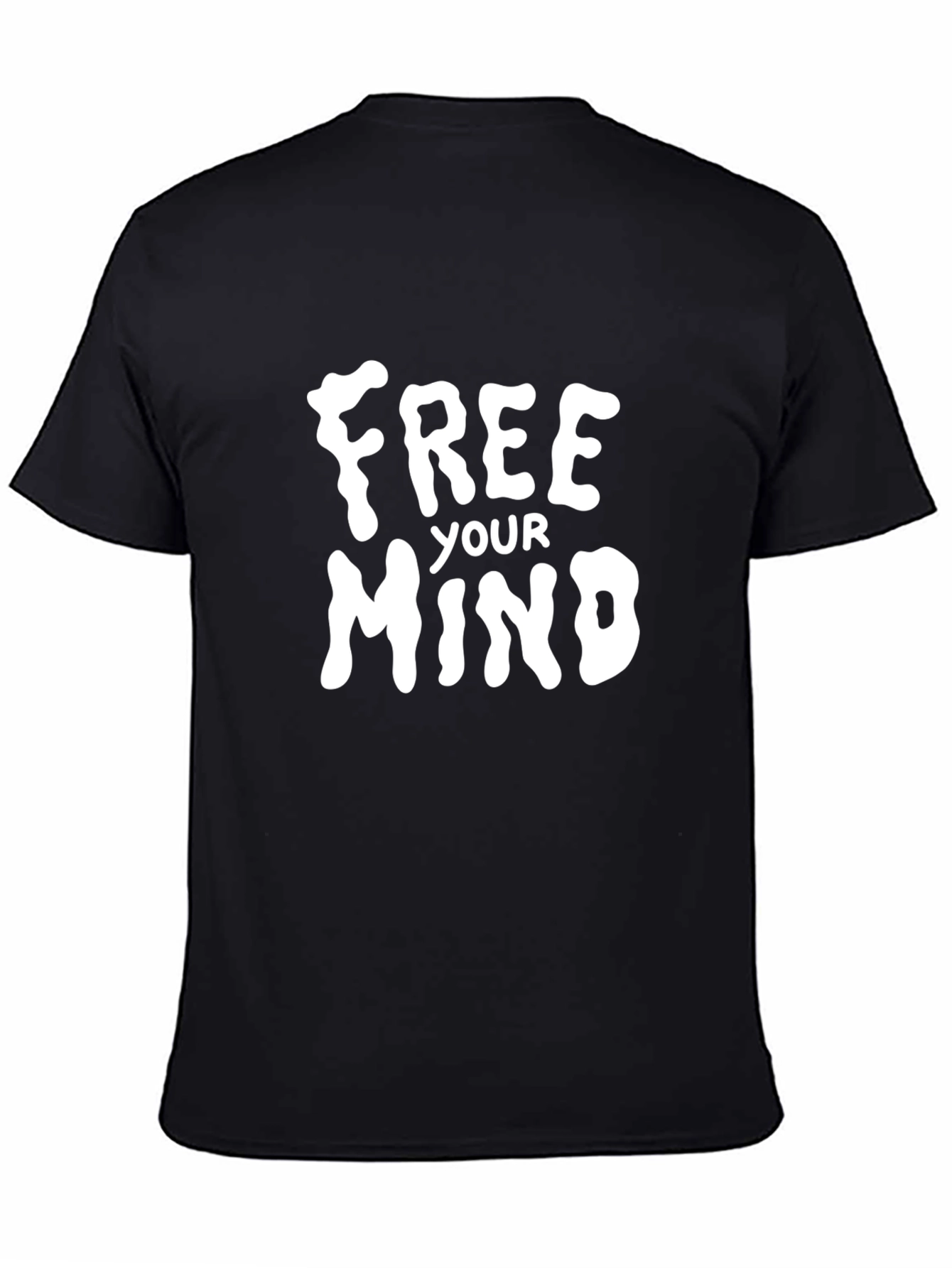Free Your Mind Graphic Tee - Black Cotton T-Shirt