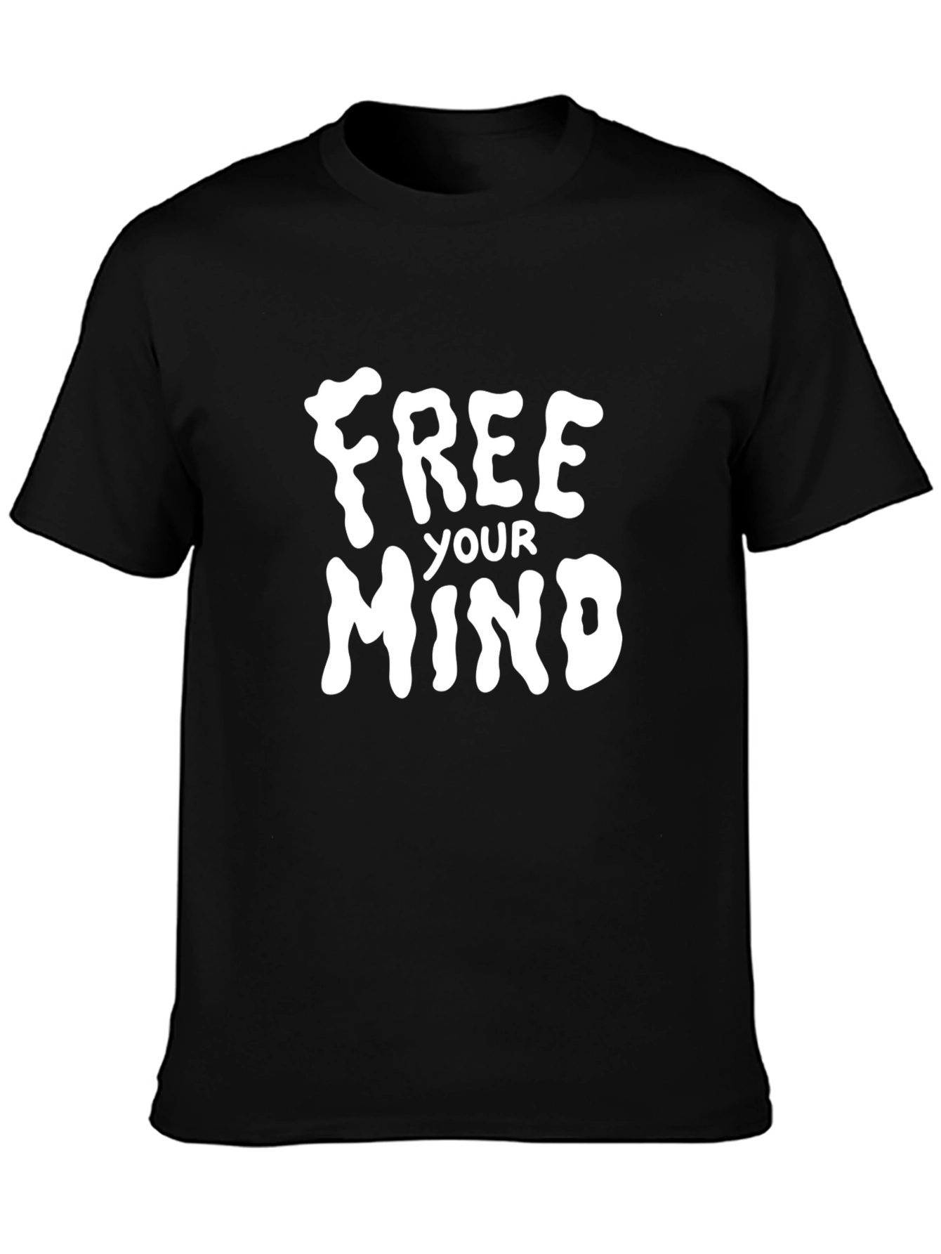 Free Your Mind Graphic Tee - Black Cotton T-Shirt