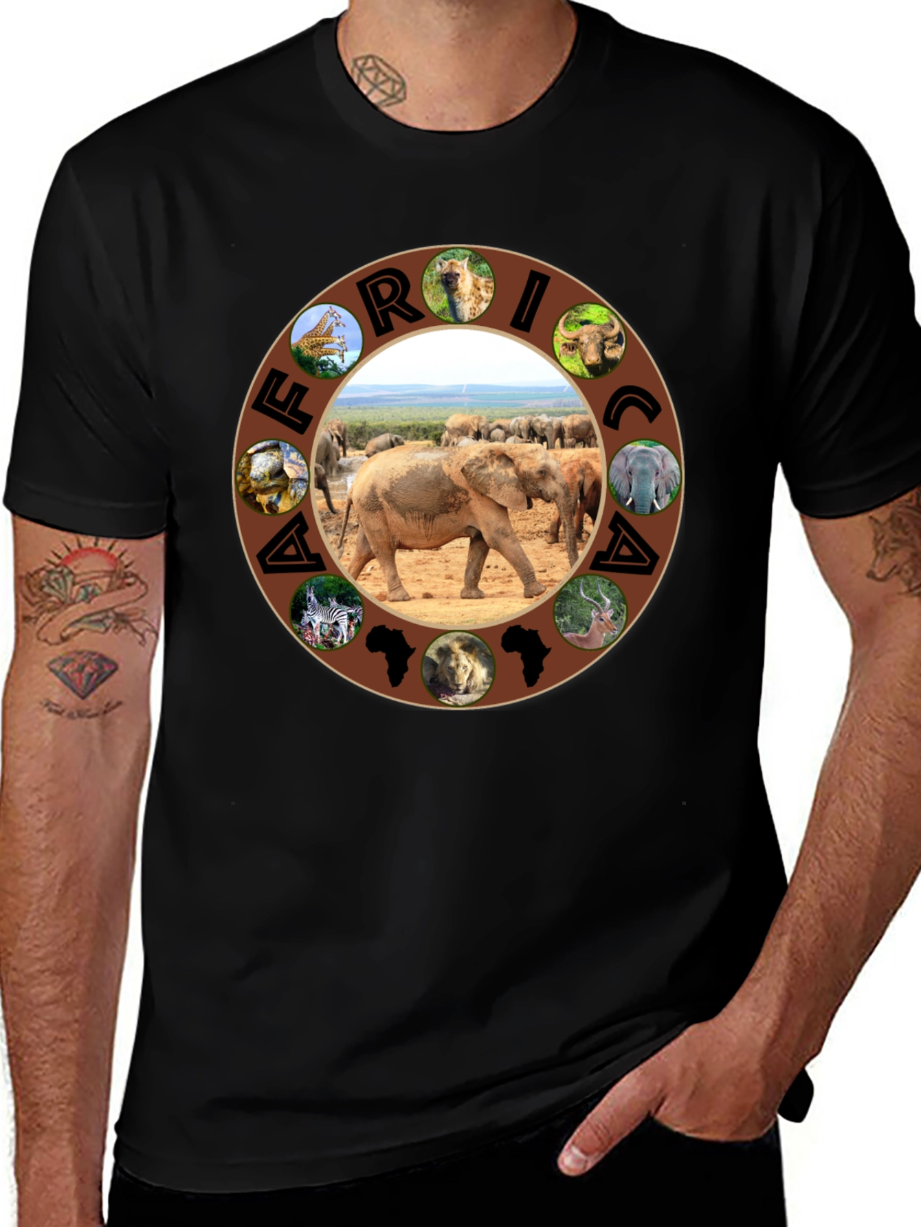 Africa Animals Graphic T-Shirt