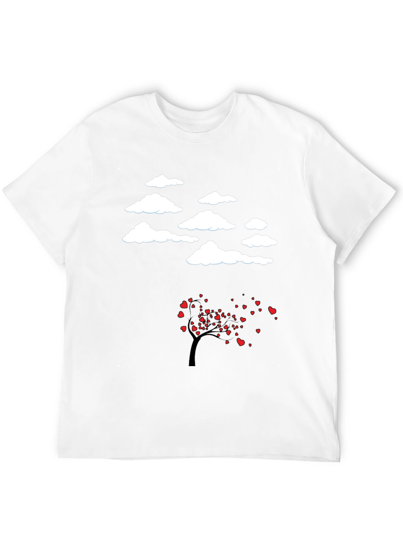 Cloud & Love Tree Black T-Shirt