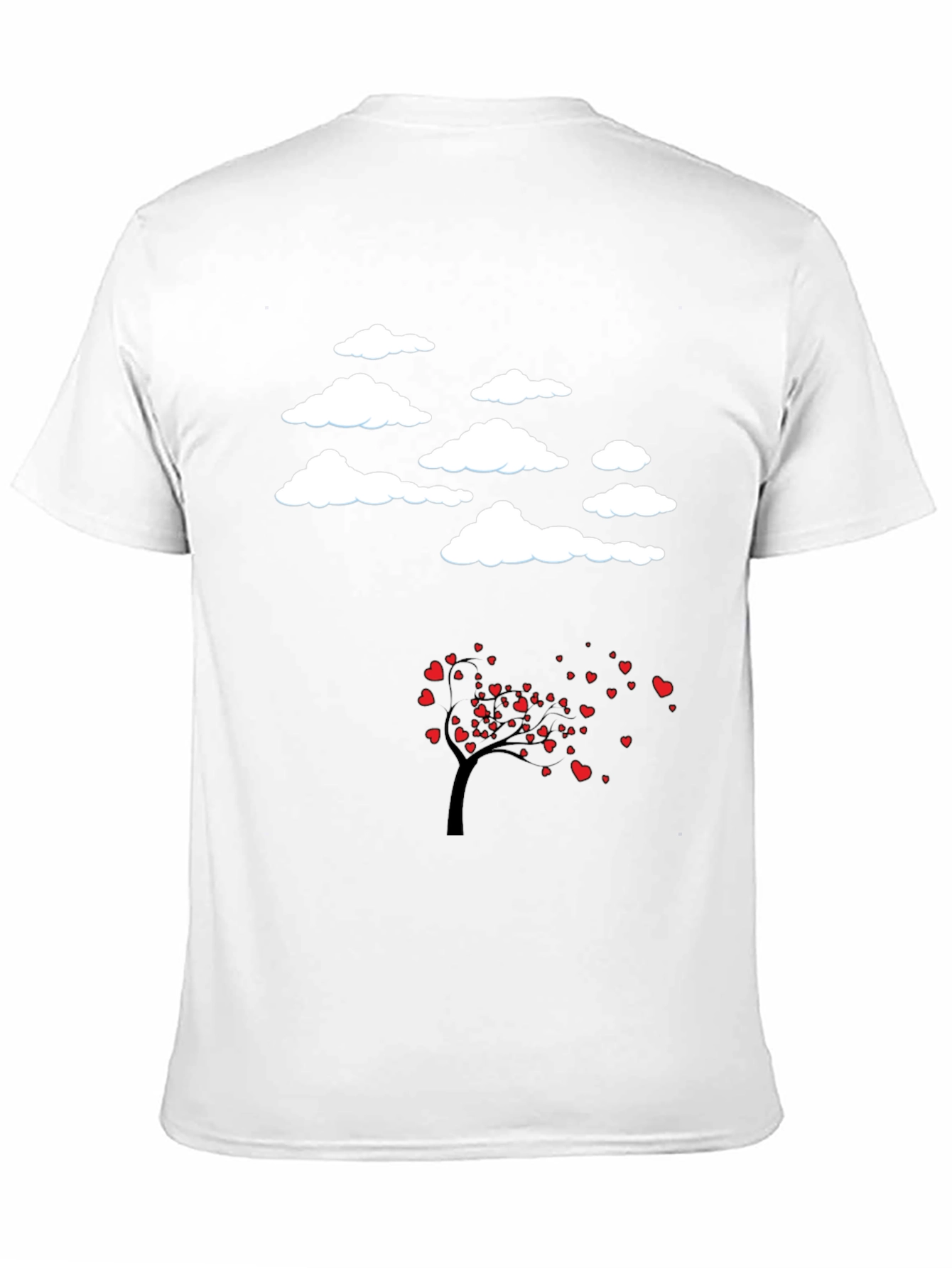 Cloud & Love Tree Black T-Shirt
