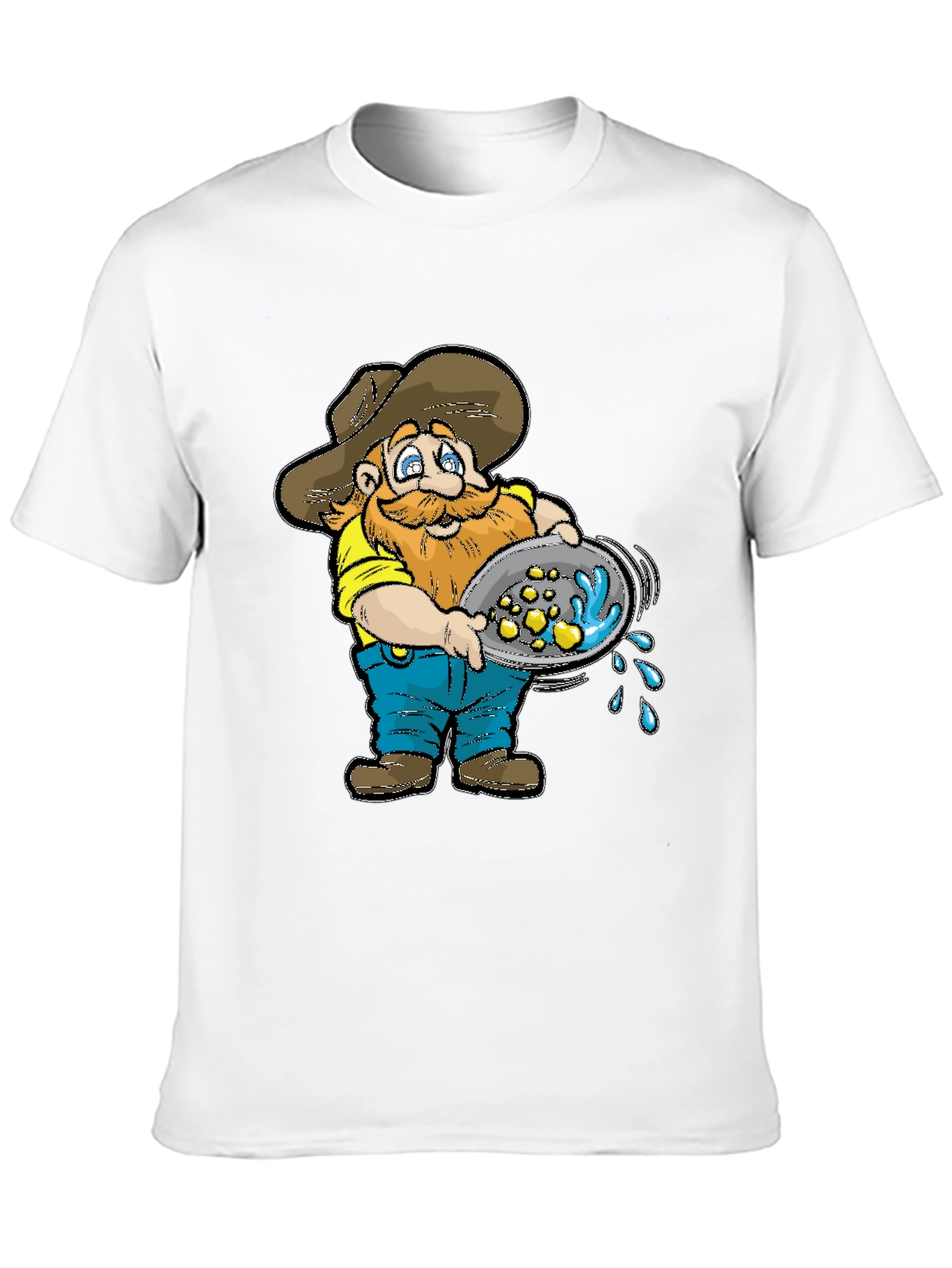 Gold Miner T-Shirt - Cartoon Panning for Gold