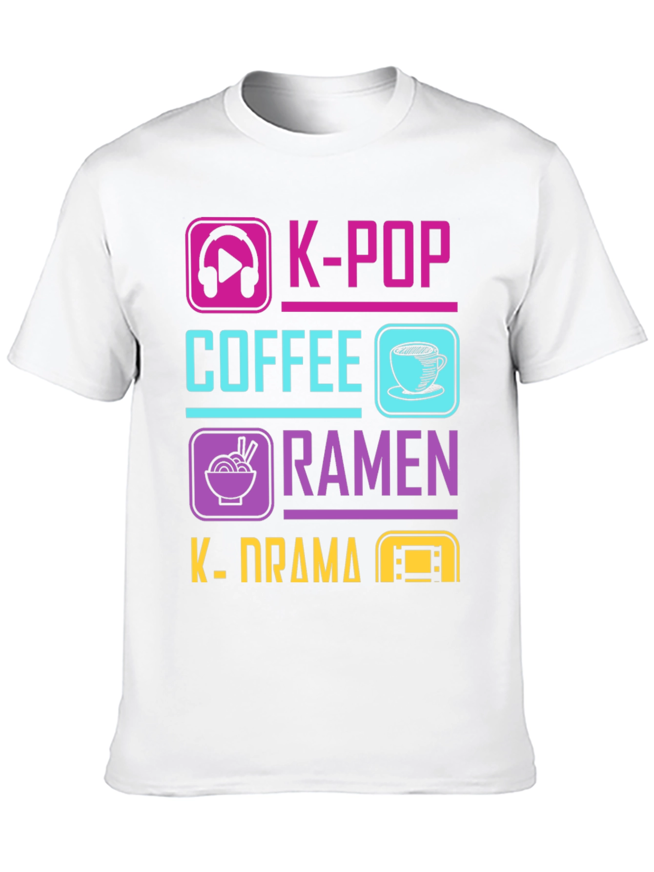 K-Pop Coffee Ramen & K-Drama T-Shirt