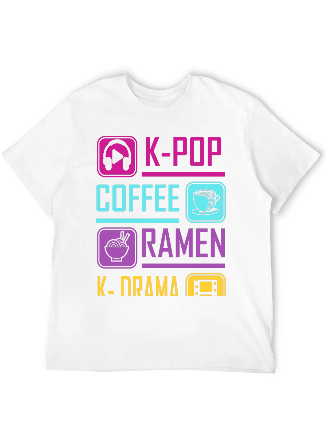 K-Pop Coffee Ramen & K-Drama T-Shirt