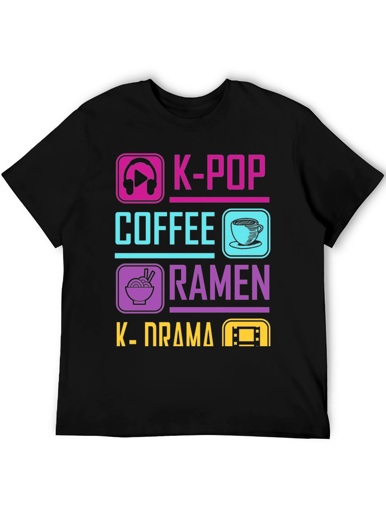 K-Pop Coffee Ramen & K-Drama T-Shirt