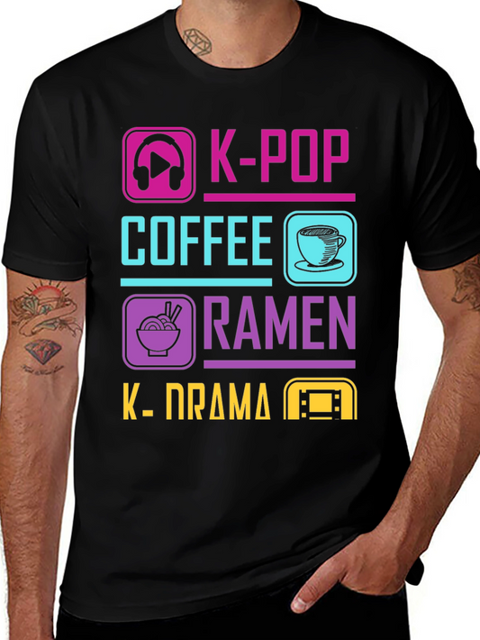 K-Pop Coffee Ramen & K-Drama T-Shirt