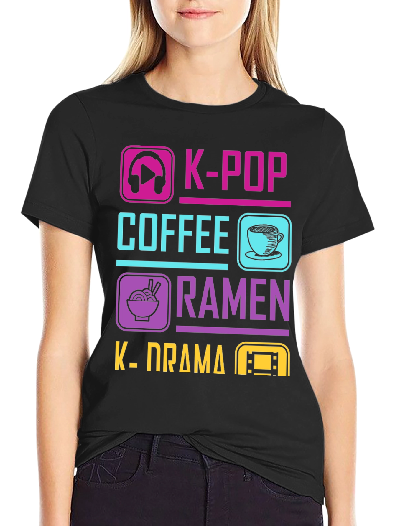 K-Pop Coffee Ramen & K-Drama T-Shirt