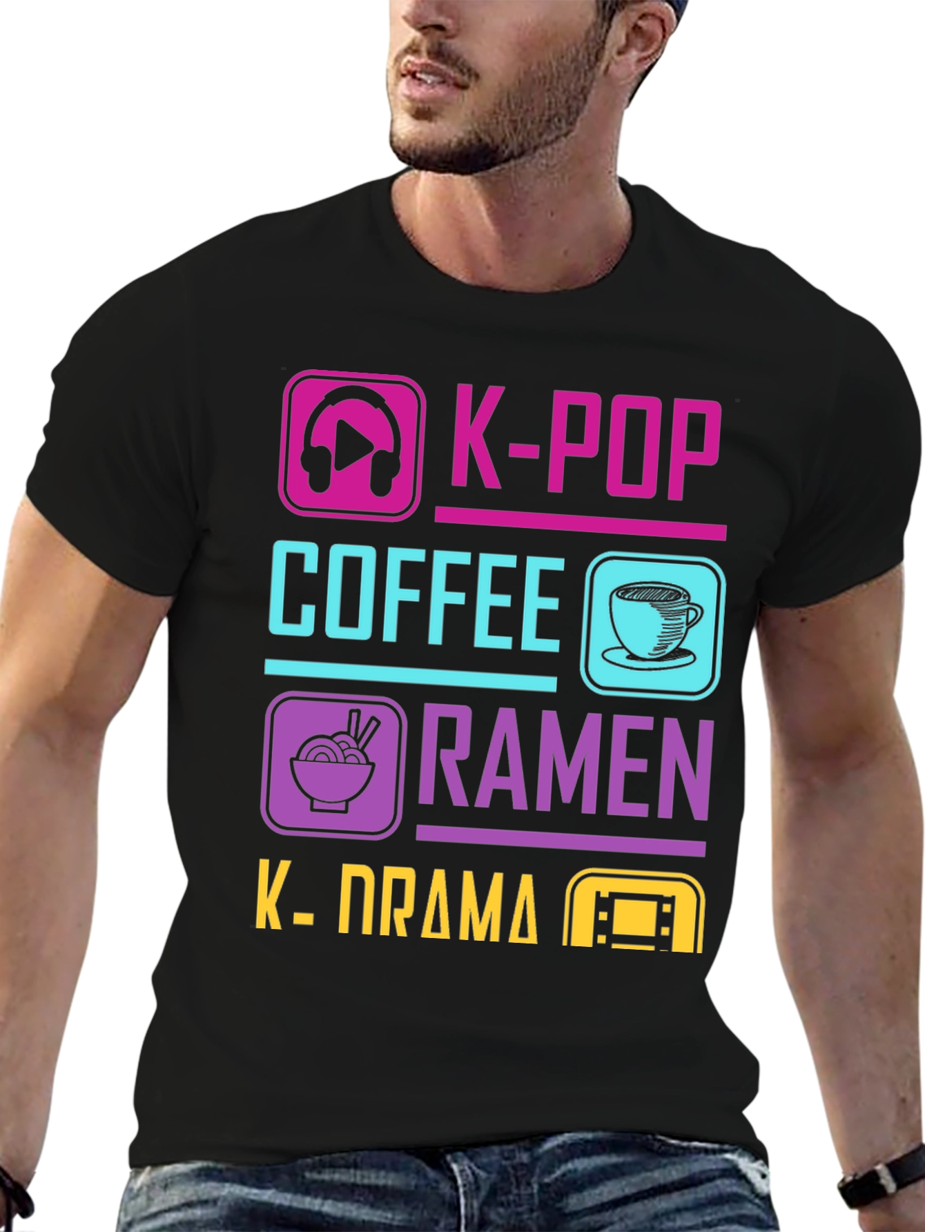 K-Pop Coffee Ramen & K-Drama T-Shirt